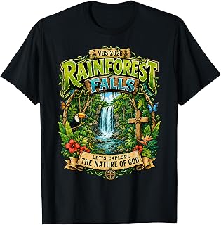 Vbs 2026 Rainforest Falls Exploring The Nature of God T-Shirt