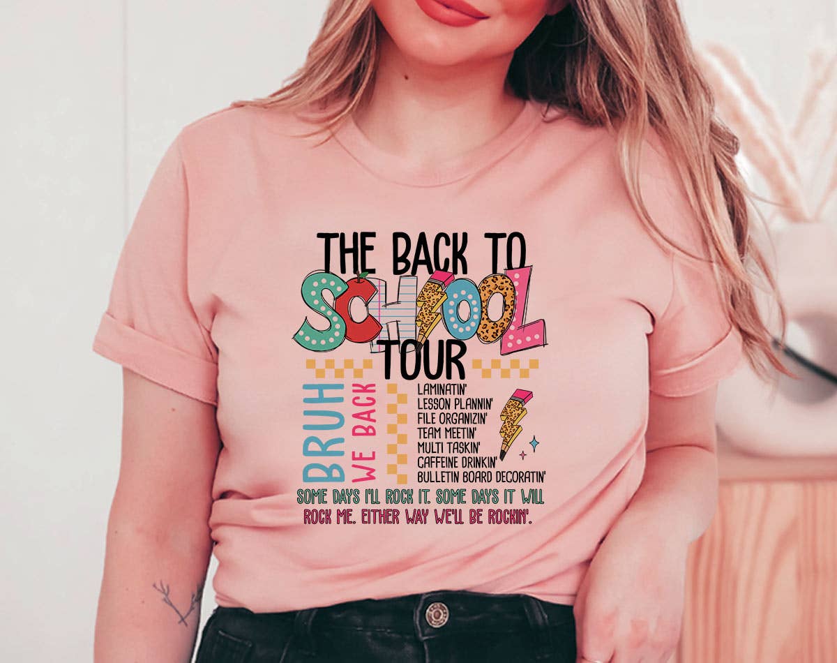 The Back To School Tour - Funny Teacher Graphic T-Shirt Hoodie, Sweatshirt | PodTeesHub.com