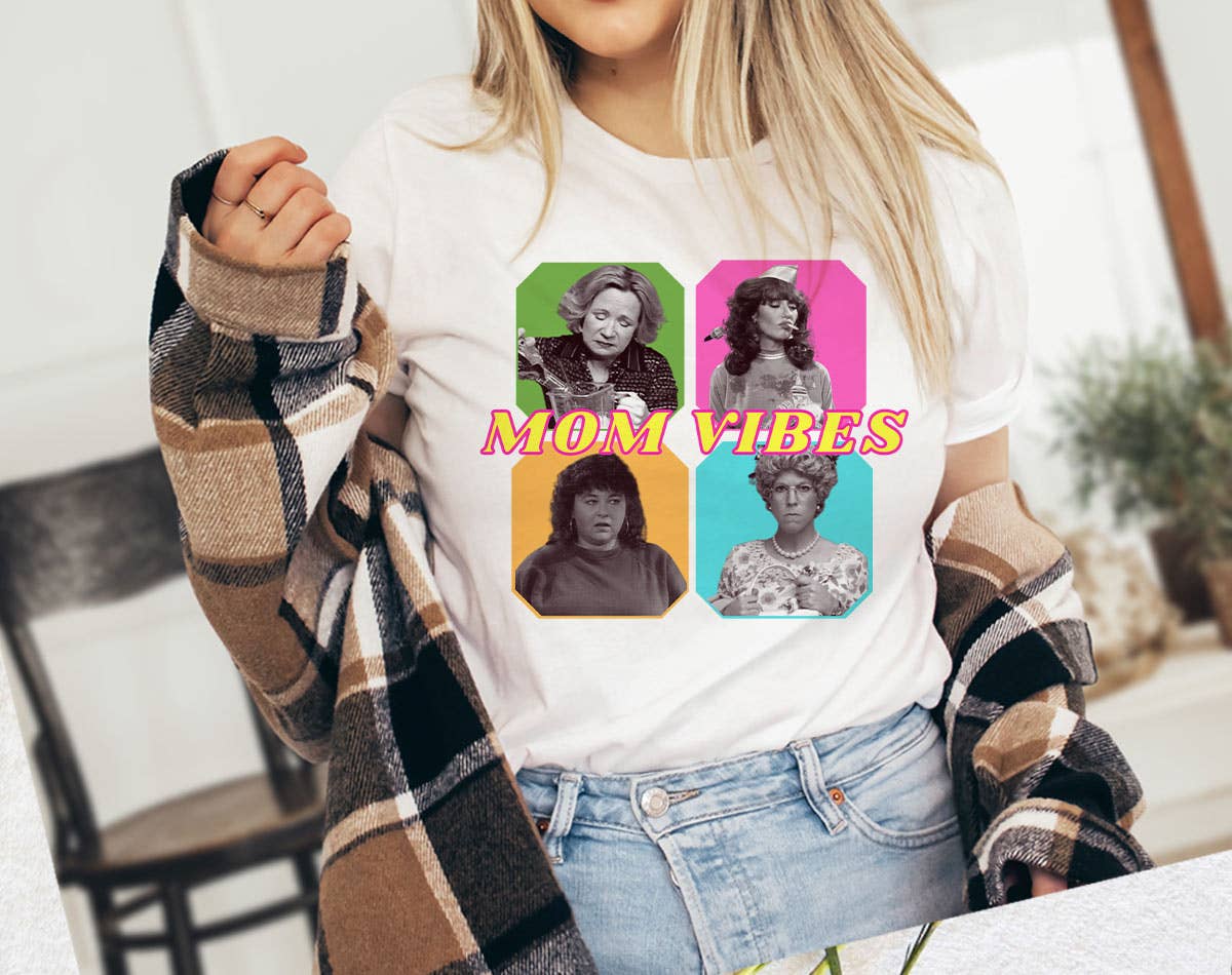 Mom Vibes 90's - Funny Mama Mother's Day Gift T-Shirt Hoodie, Sweatshirt | PodTeesHub.com
