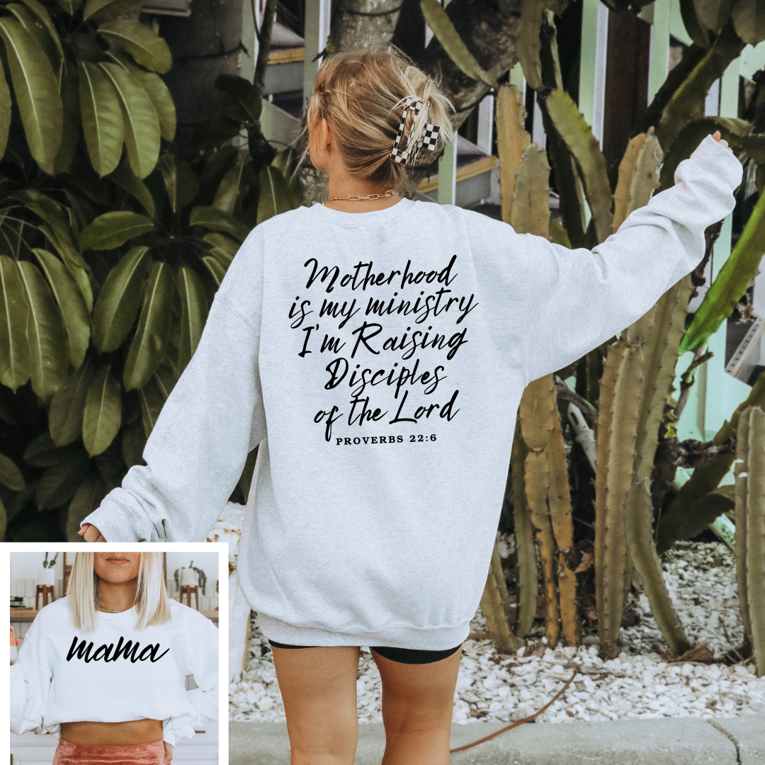 Motherhood Raising Disciples Mother's Day Sweatshirt T-Shirts, Hoodie | PodTeesHub.com