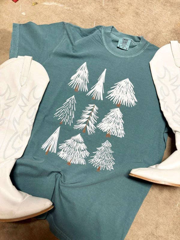 Winter Trees Trio Stacked Dtf Tee Hoodie, Sweatshirt | PodTeesHub.com