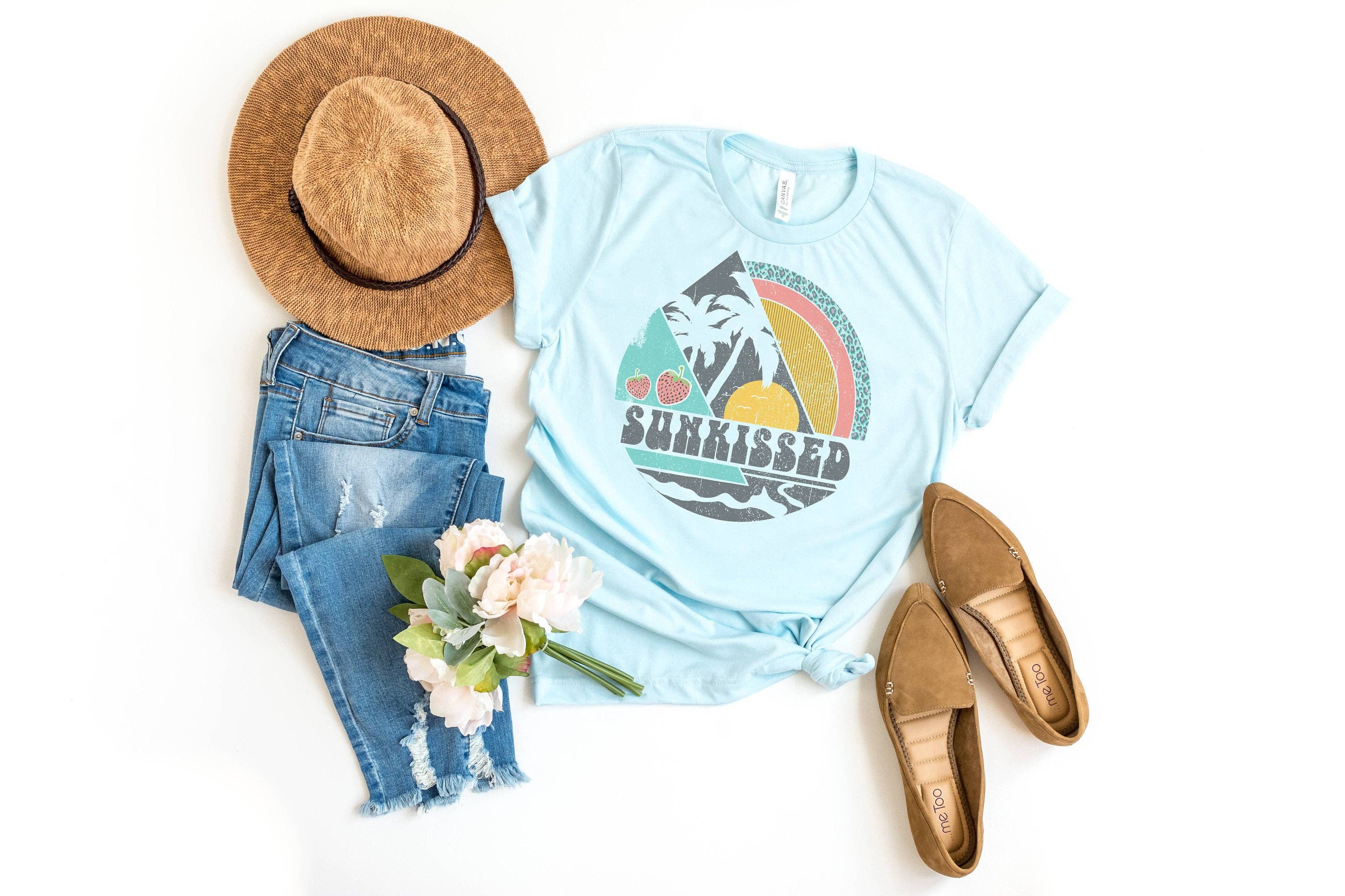 Sunkissed Retro Tee | Beachy Vibes Tee Hoodie, Sweatshirt | PodTeesHub.com