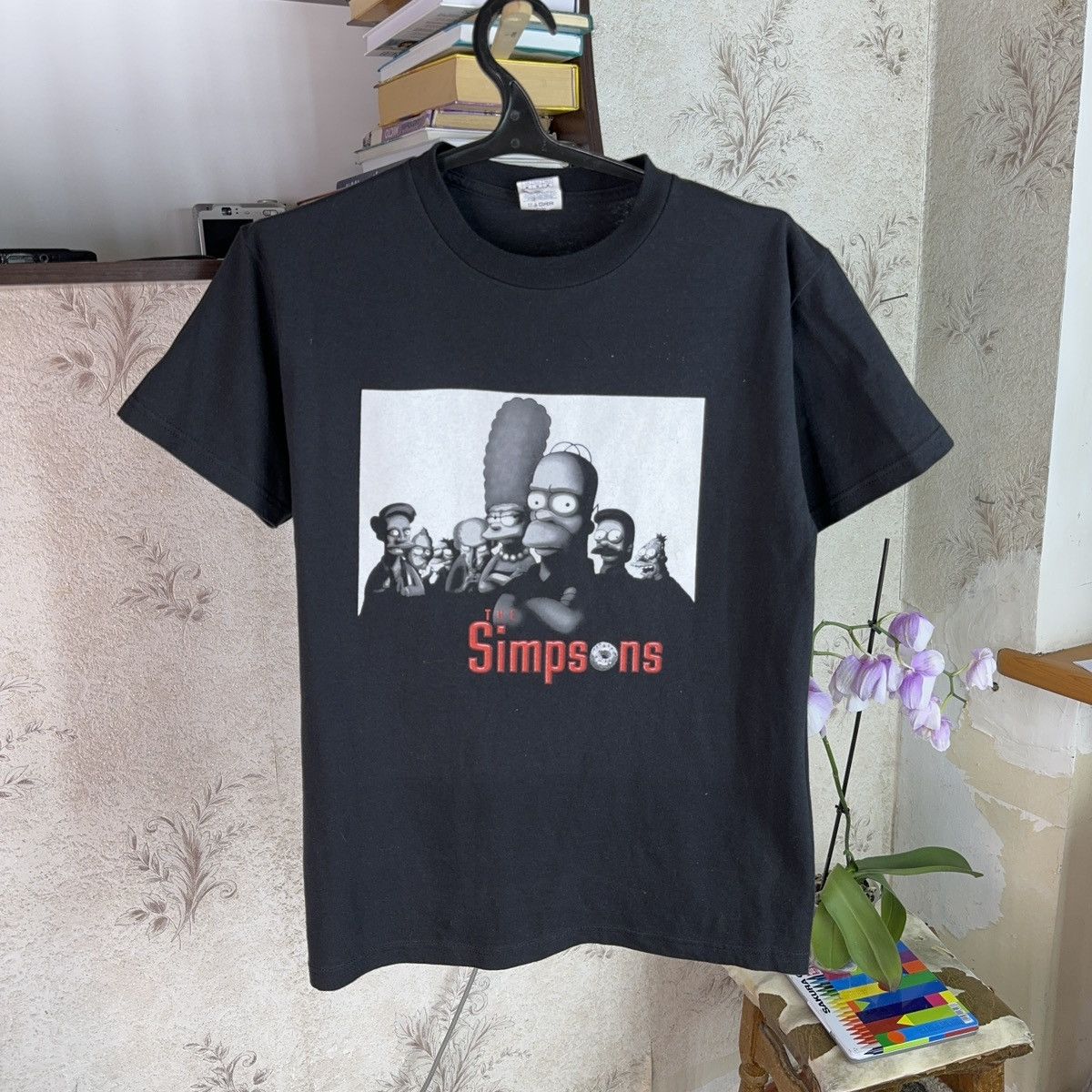Vintage The Simpsons Clan Sopranos Parody 00s Black Movie M T-Shirts, Hoodie, Sweatshirt | PodTeesHub.com