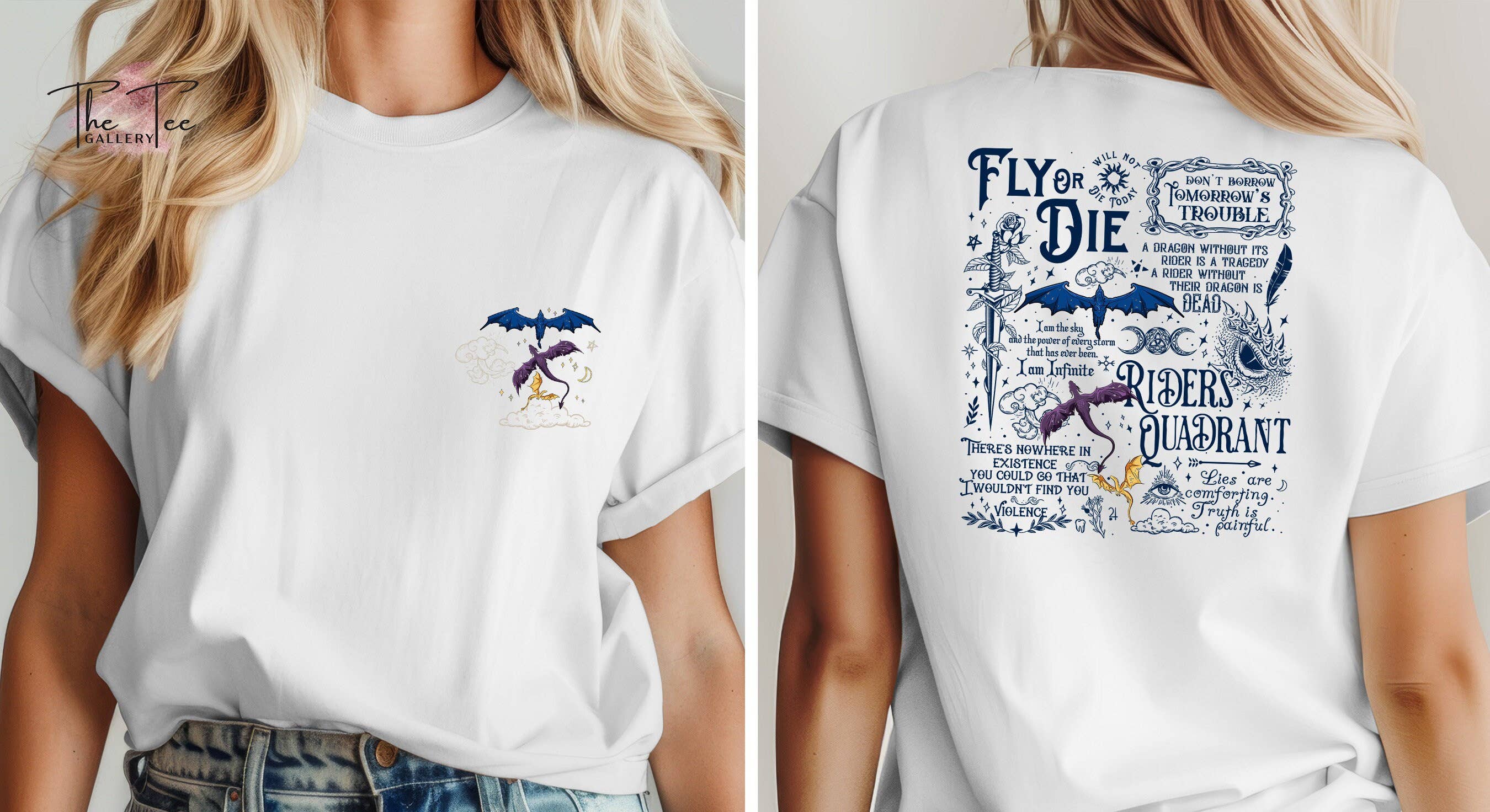 Fly or Die Dragon Shirt - Bookish Gift For Women Readers Hoodie, Sweatshirt | PodTeesHub.com