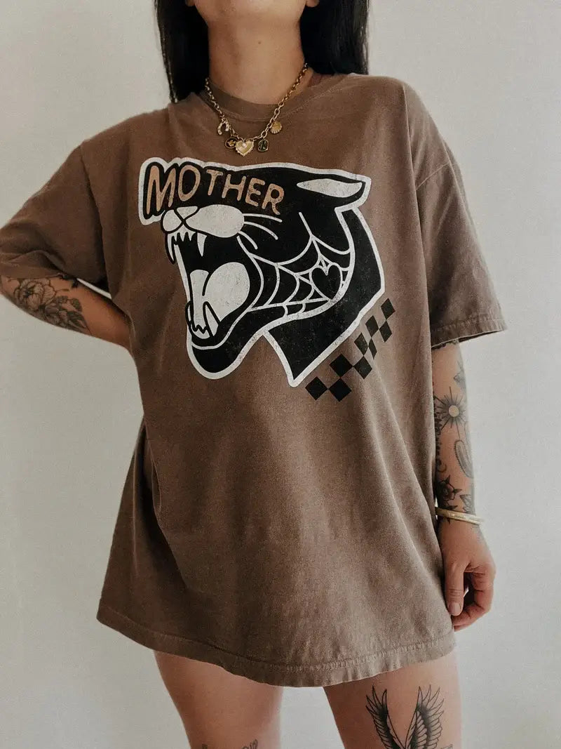 Mama Cat Mom Women's Graphic Tee - Espresso Hoodie, Sweatshirt | PodTeesHub.com