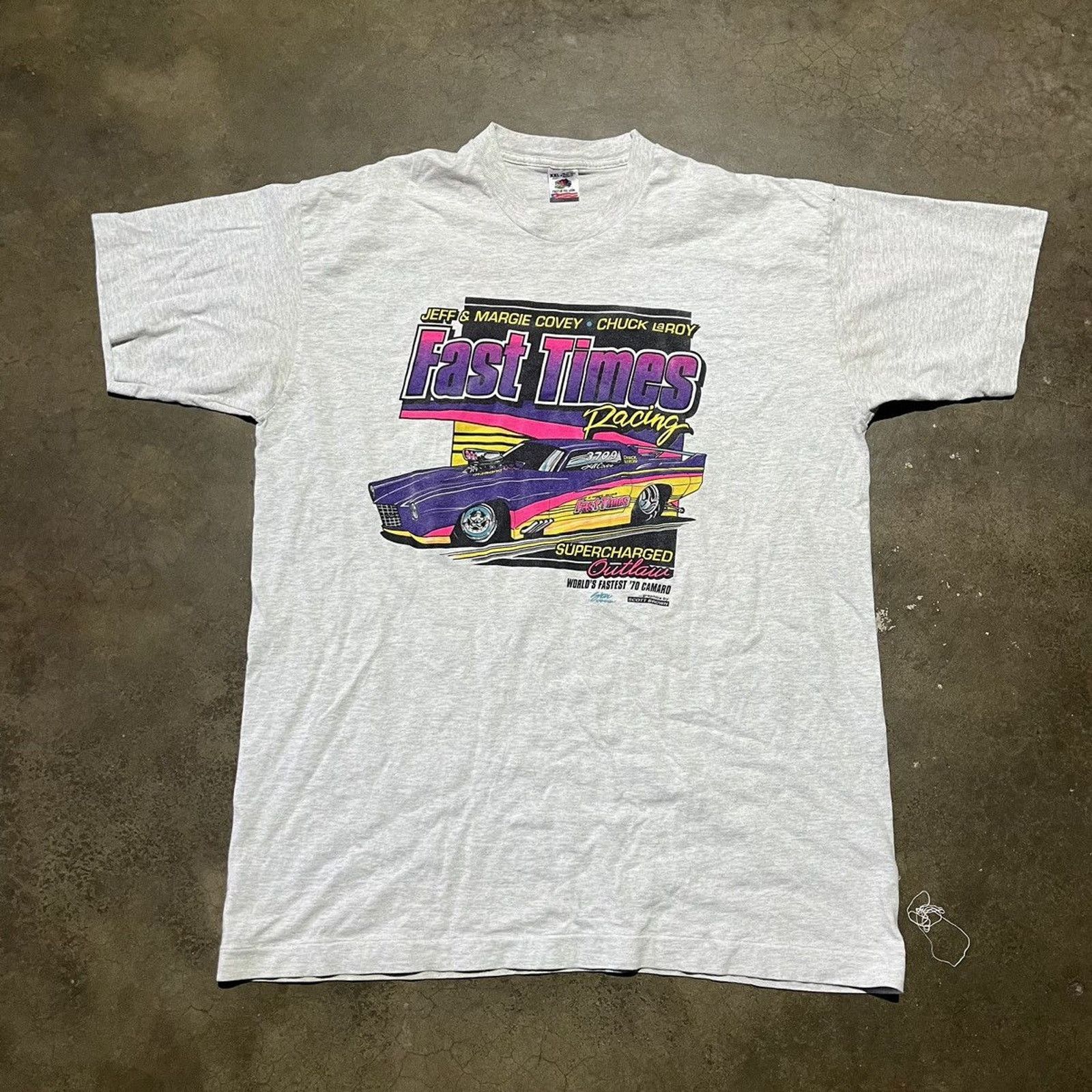 Vintage 90s Supercharged Outlaw Grey Racing T Shirt Hoodie, Sweatshirt | PodTeesHub.com