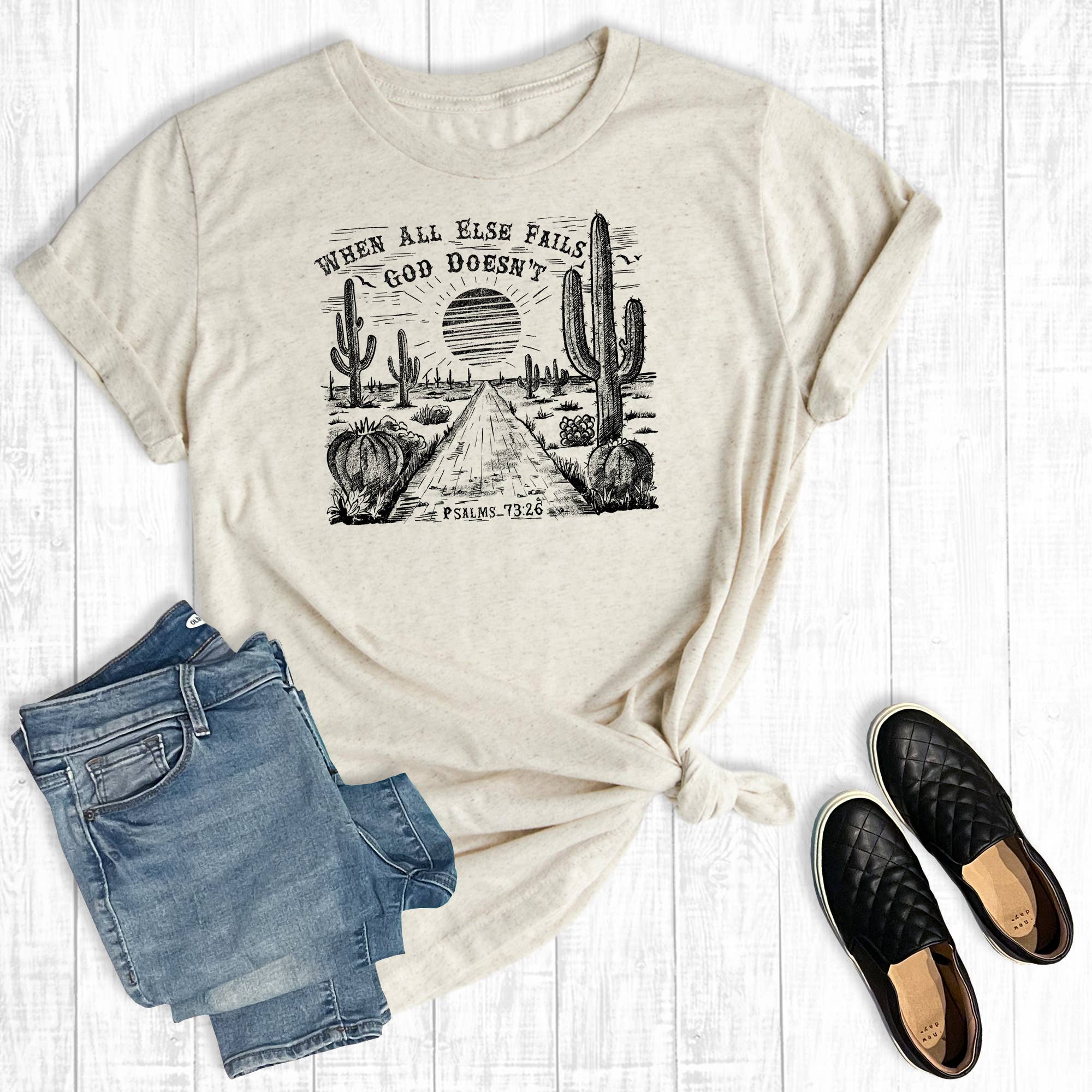 Western Faith When All Else Fails God Doesn't Graphic Tee Hoodie, Sweatshirt | PodTeesHub.com