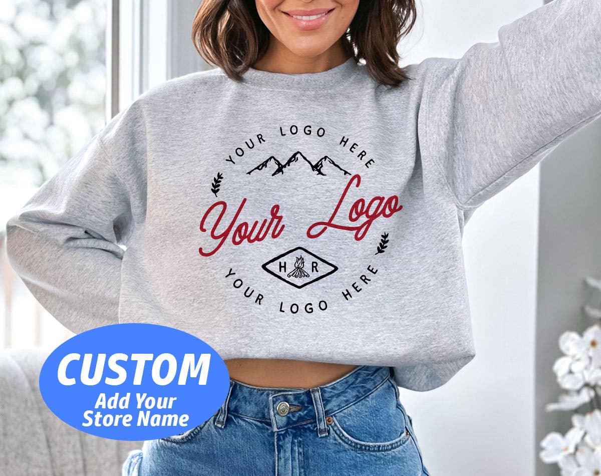 Custom Your Small Business or Store Logo Sweatshirt T-Shirts, Hoodie | PodTeesHub.com