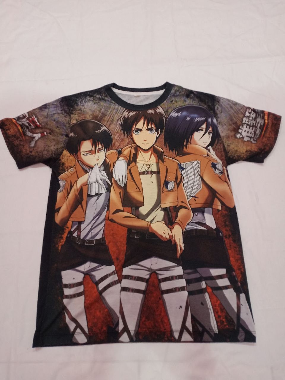 Japanese Brand X Vintage Vintage Attack On Titan Full Print Anime Evangelion T-Shirts, Hoodie, Sweatshirt | PodTeesHub.com