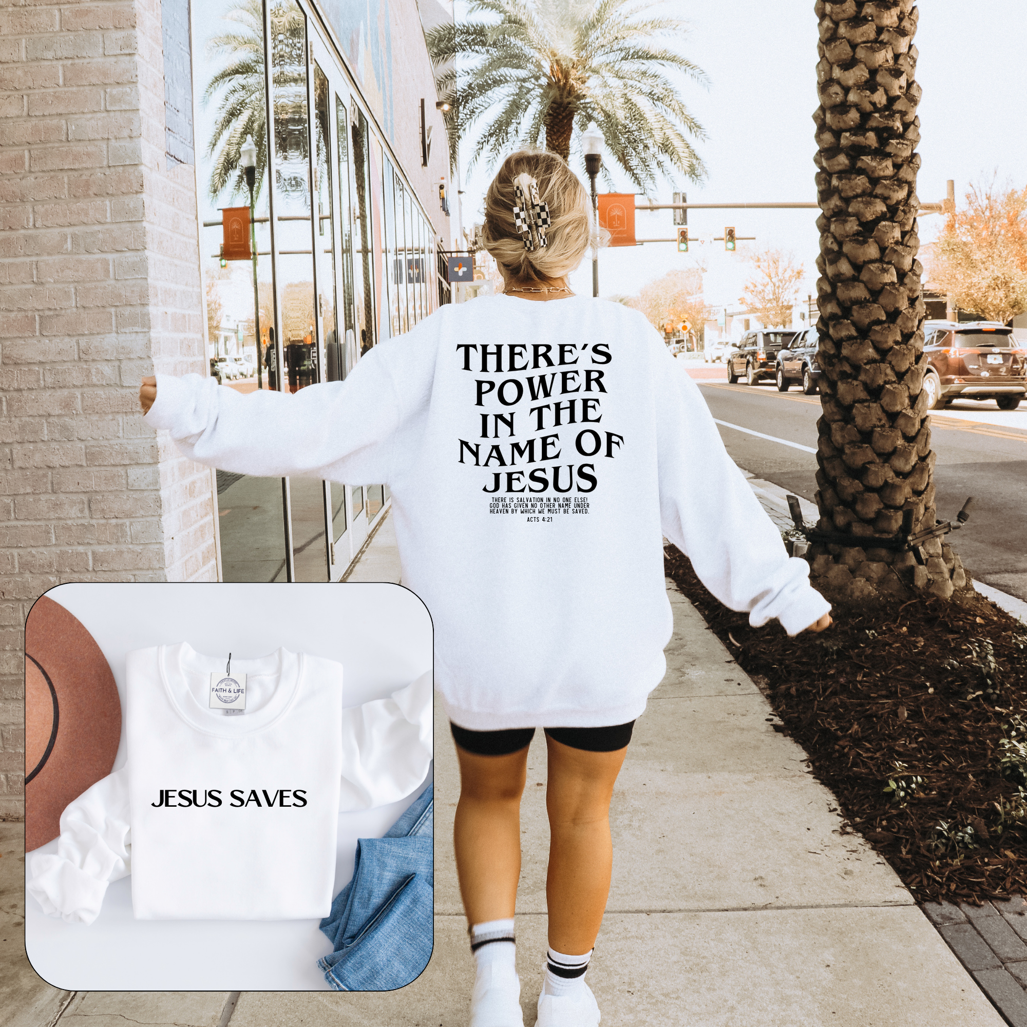 Power in the Name of Jesus Christian Graphic Sweatshirt T-Shirts, Hoodie | PodTeesHub.com