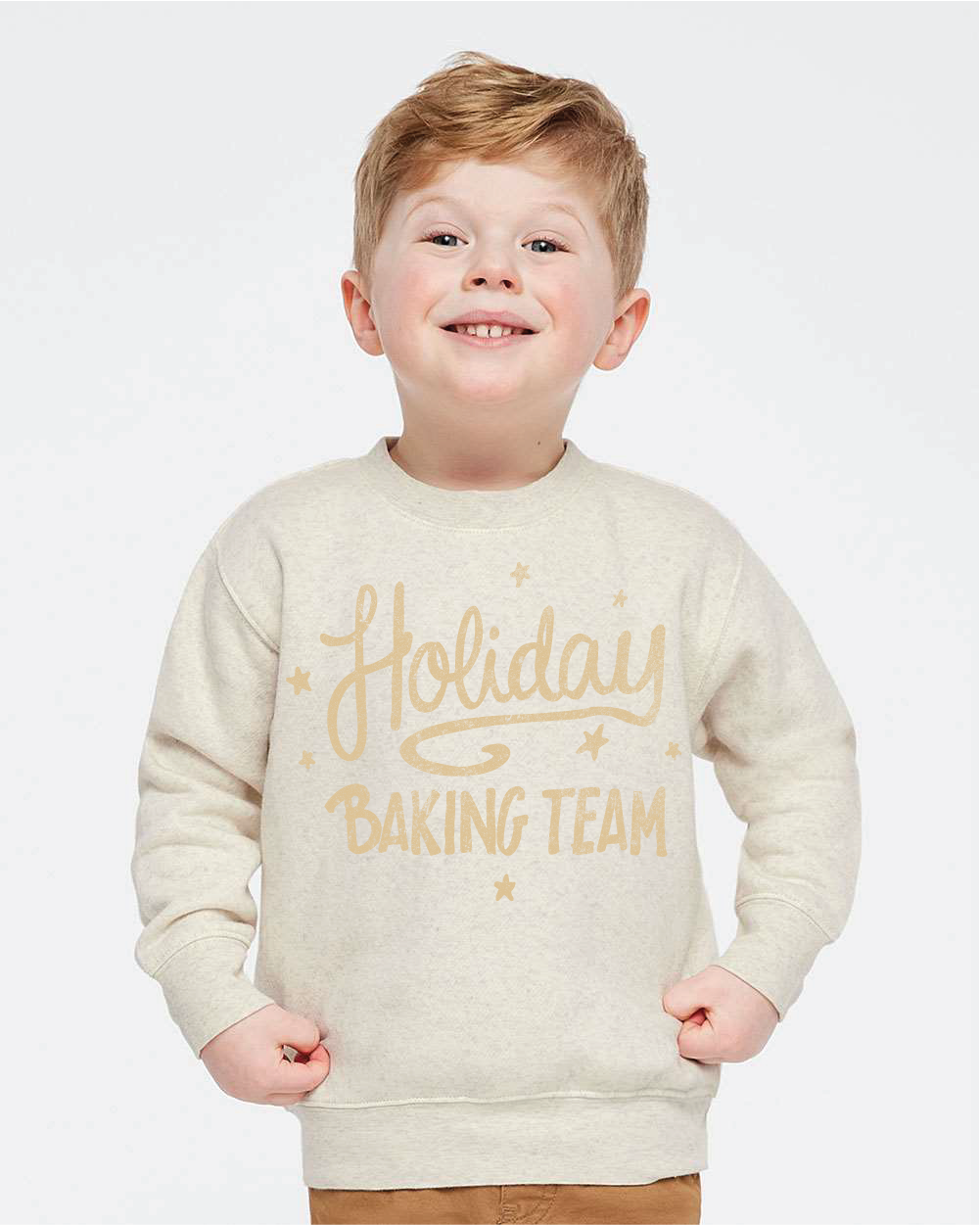 Children's Holiday Baking Team Natural Sweatshirt T-Shirts, Hoodie | PodTeesHub.com