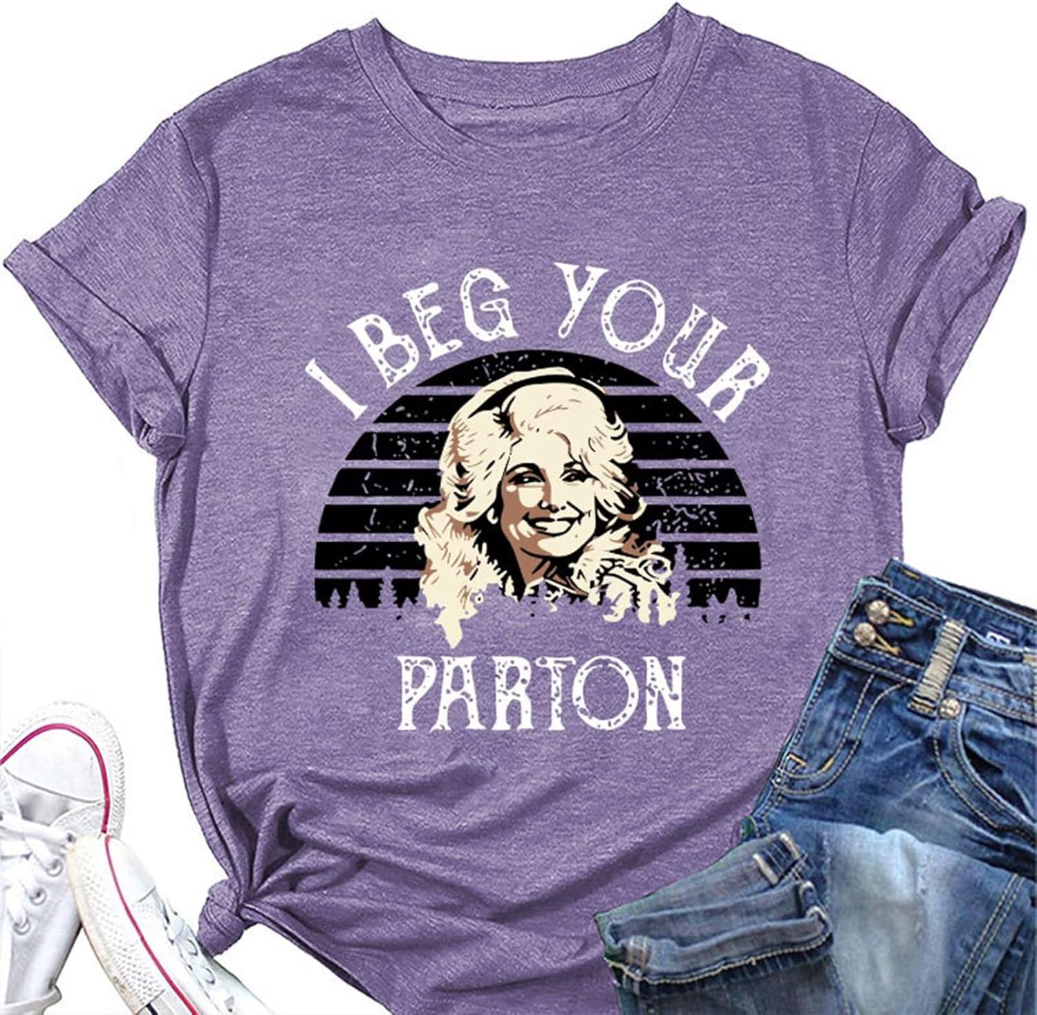 Country Music Legend Women T-Shirts I Beg Your Shirt Pretty Lady Vintage Graphic Tee Country Band Fans Casual Top
