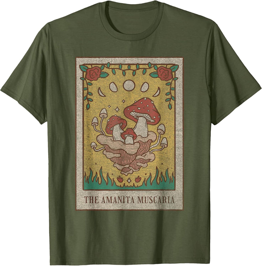 Fairy Grunge Fairycore Aesthetic Mushroom Tarot Alt Clothes T-Shirt Small