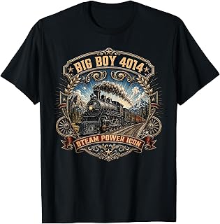 Big Boy 4014 Steam Engine Locomotive Train Vintage Railroad T-Shirt