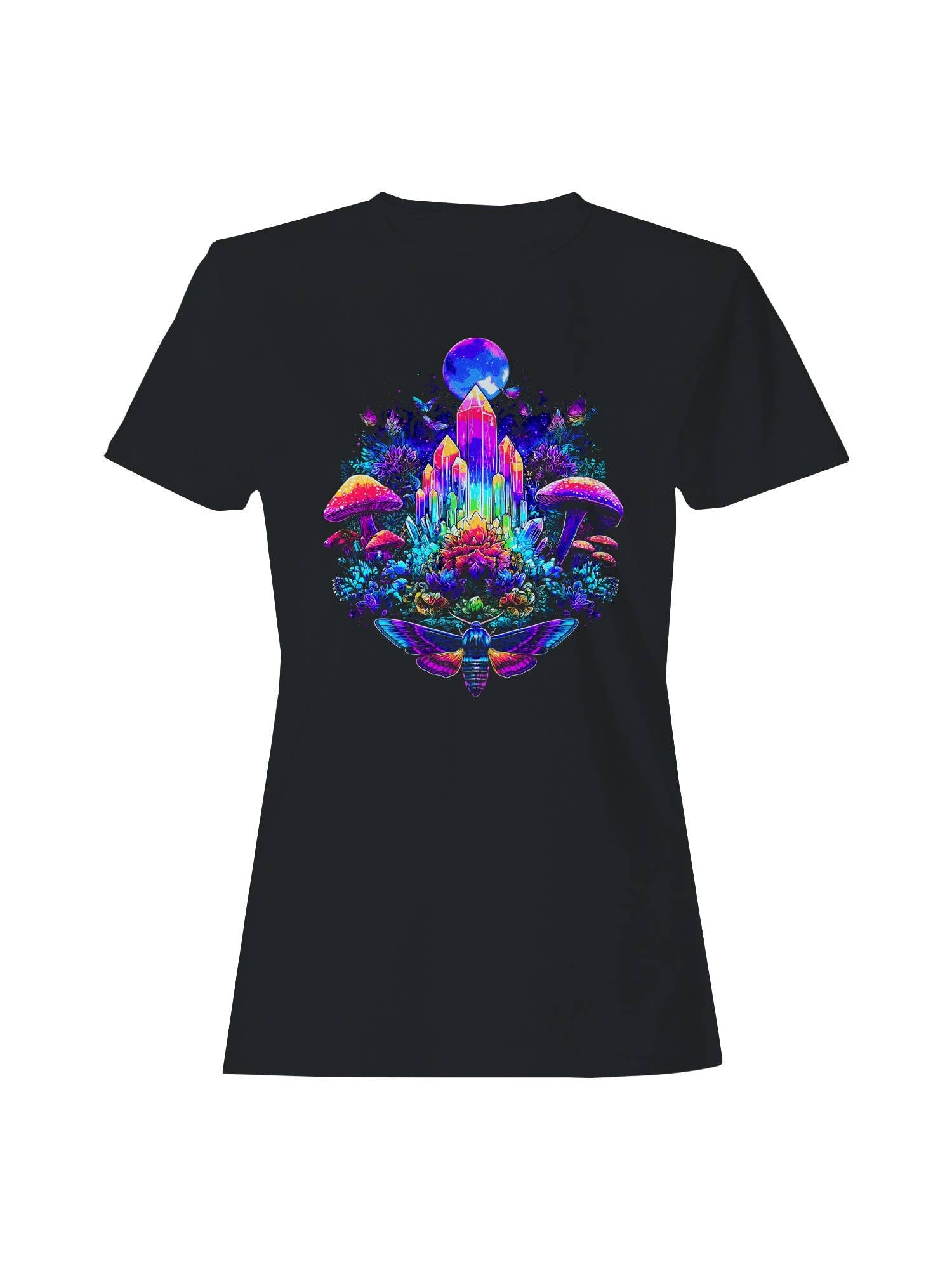 Mystic Crystal Moonlit Garden Women's T-Shirt Hoodie, Sweatshirt | PodTeesHub.com