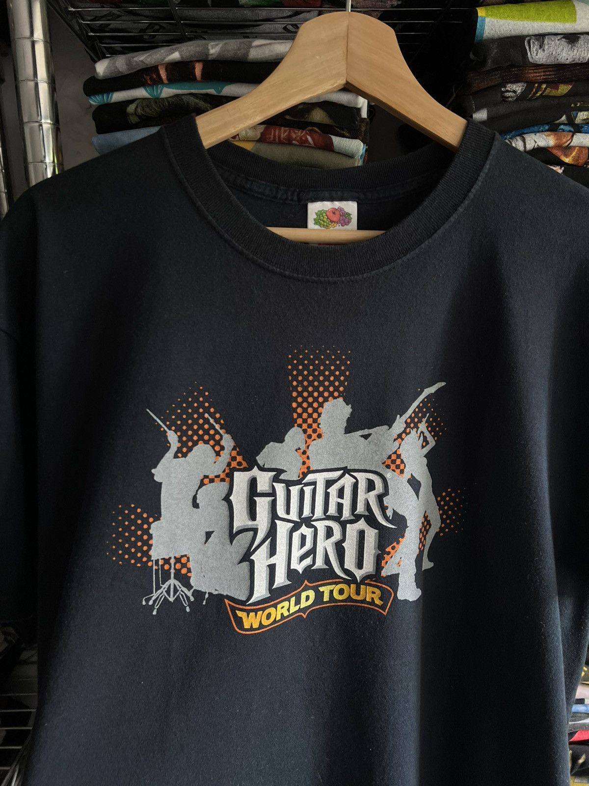 Playstation 2008 Guitar Hero World Tour Videogame Promo Tee Hoodie, Sweatshirt | PodTeesHub.com