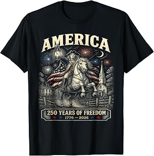 Paul Revere 250 Years of Freedom Midnight Ride Vintage T-Shirt