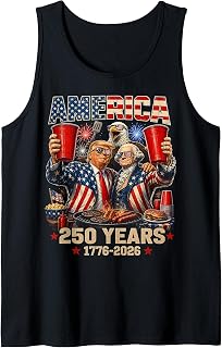 250 Years America Anniversary 250th Trump Washington Vintage Tank Top
