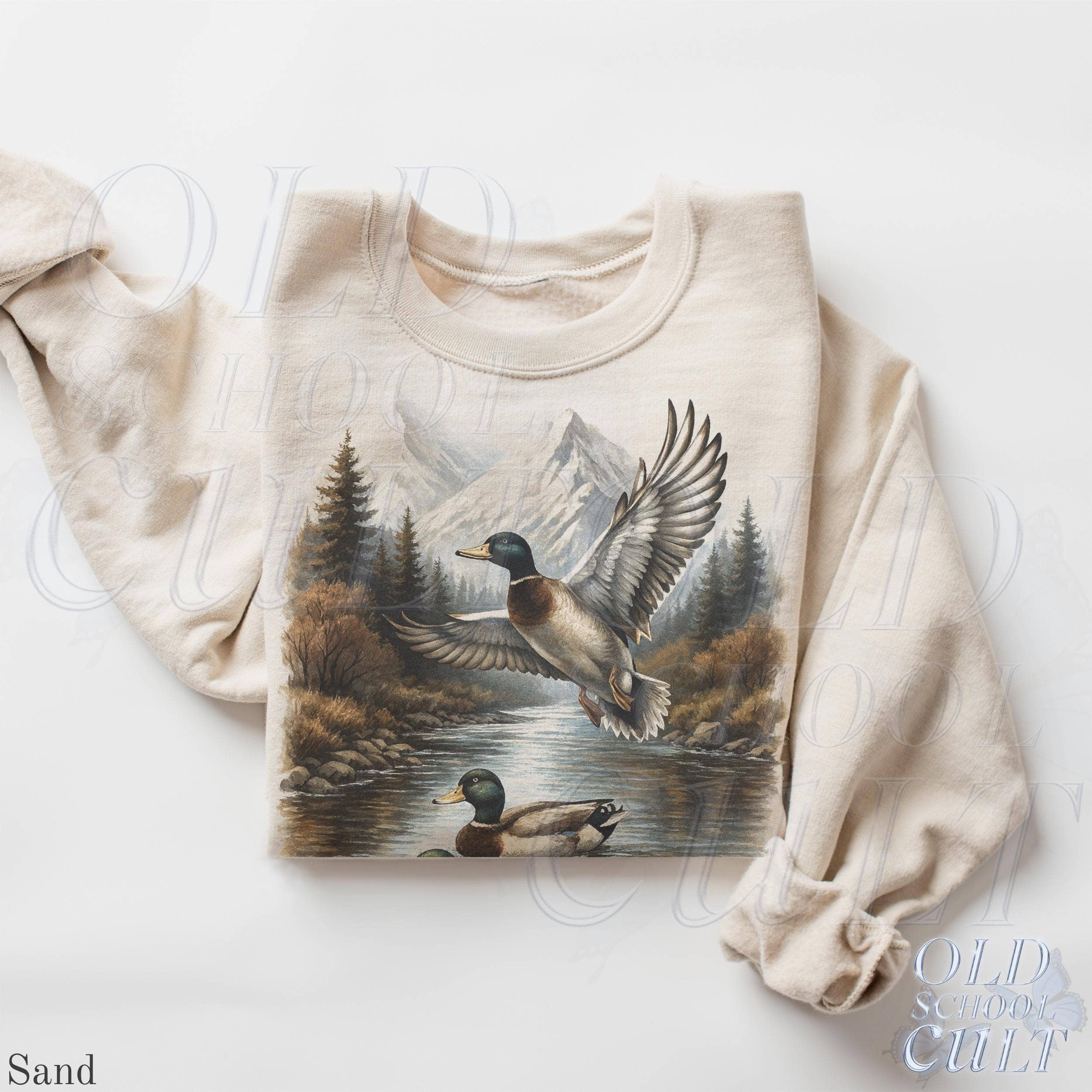 Vintage Mallard Wildlife Nature Sweatshirt T-Shirts, Hoodie | PodTeesHub.com