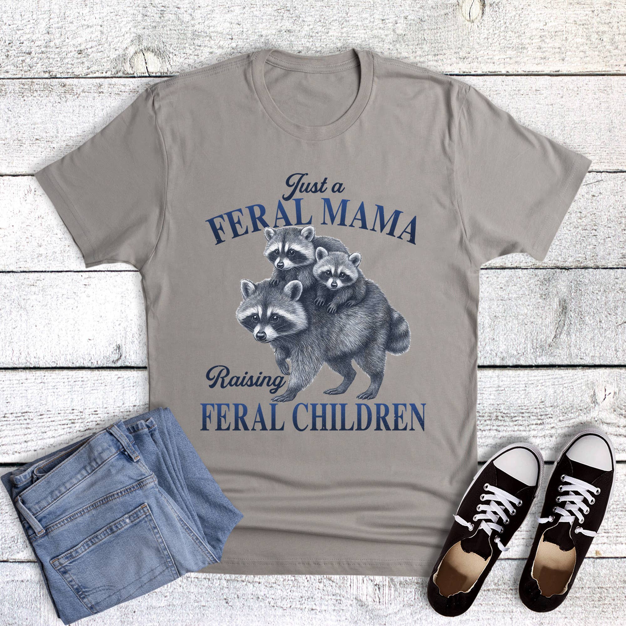 Feral Mama Feral Children Graphic Tee Hoodie, Sweatshirt | PodTeesHub.com