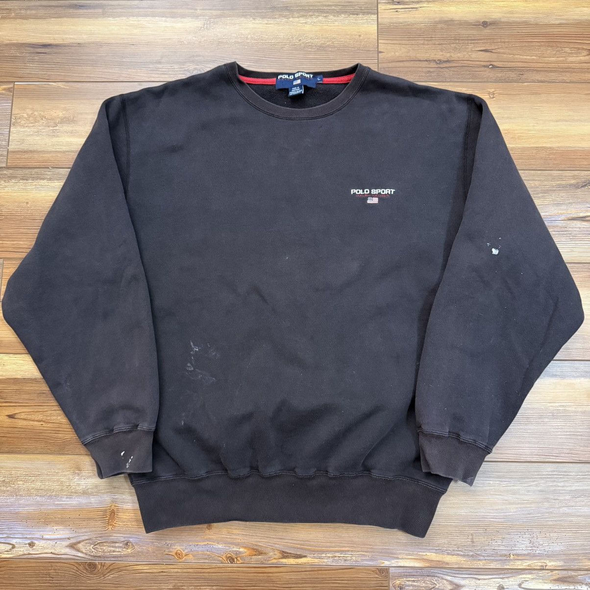 Polo Ralph Lauren Vintage Black Polo Ralph Lauren Sport Crewneck Sweatshirt T-Shirts, Hoodie | PodTeesHub.com