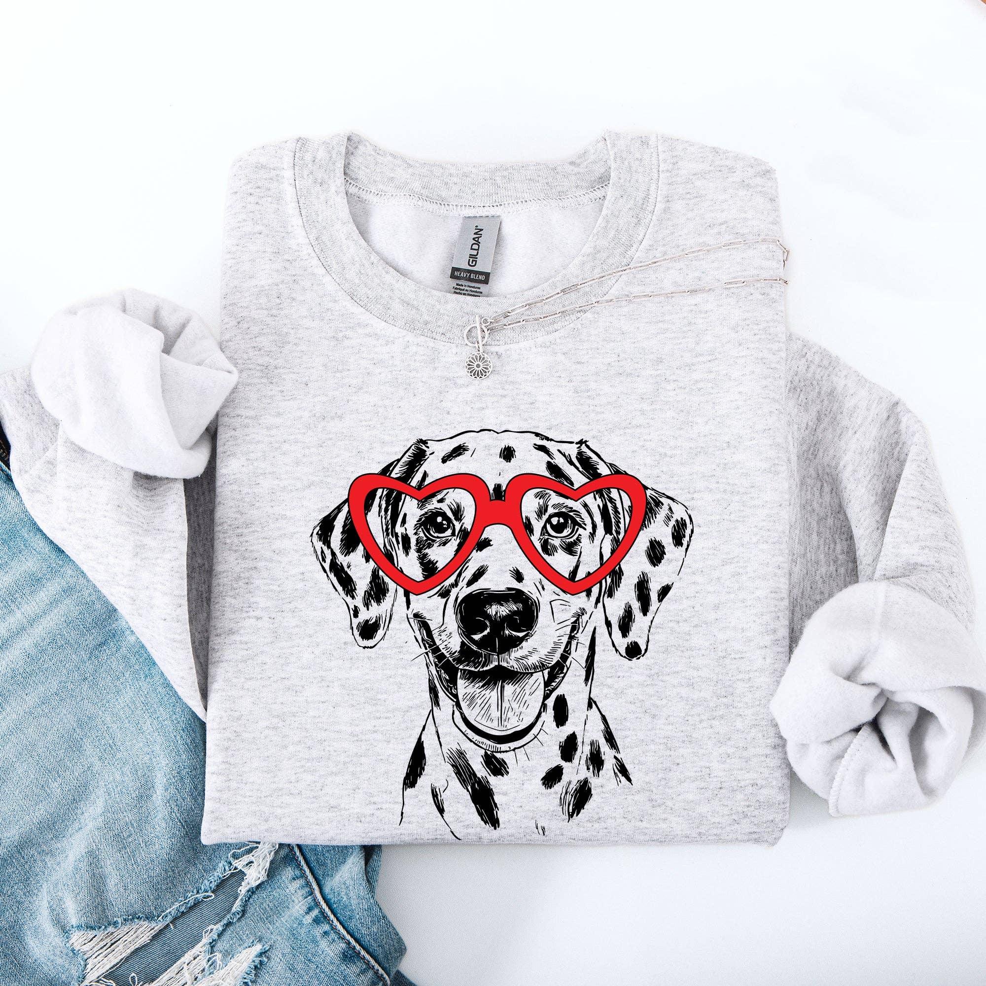 Dalmatian, Pet, Dog Breed, Valentine's Sweatshirt T-Shirts, Hoodie | PodTeesHub.com