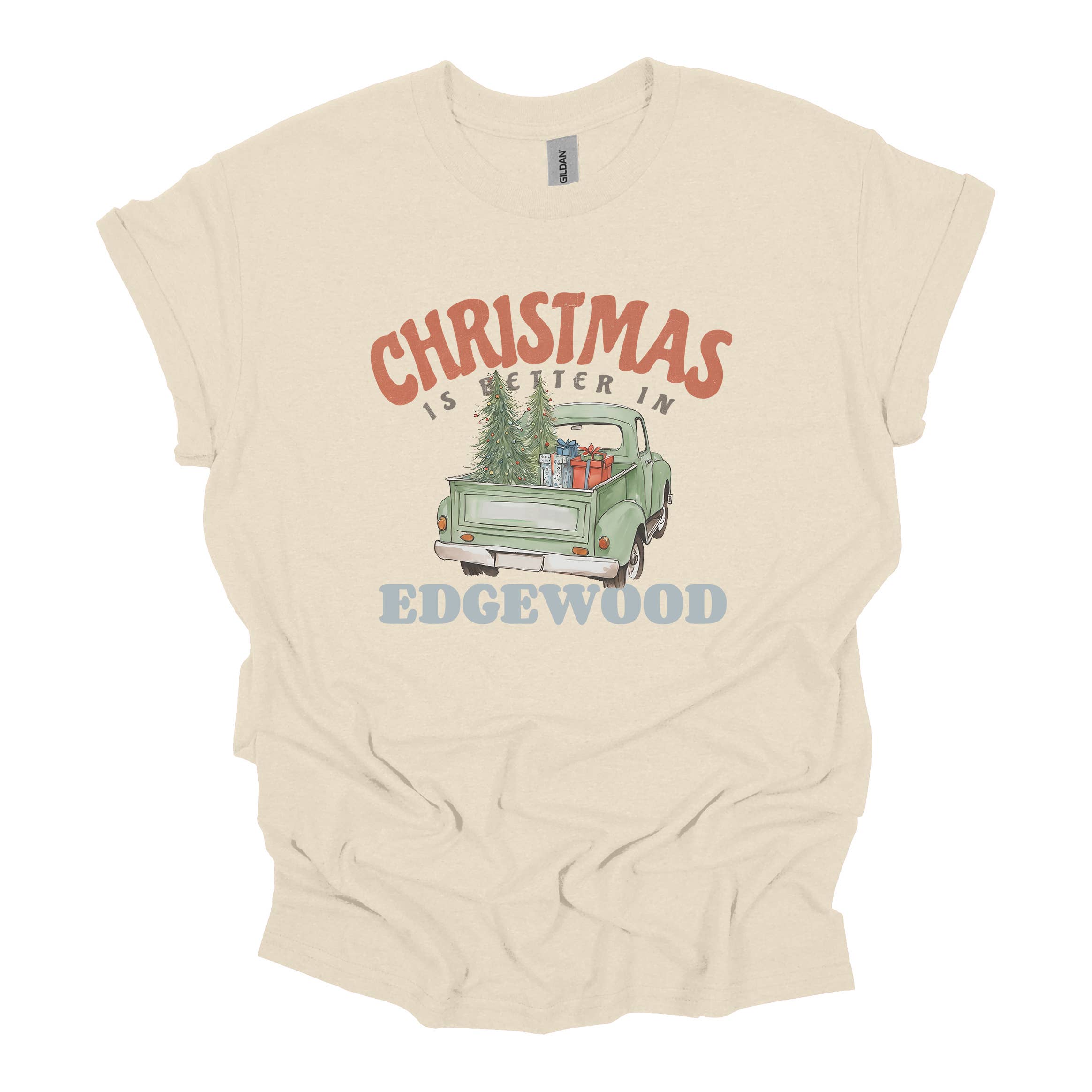 Christmas Is Better Green Truck Personalized Tee Hoodie, Sweatshirt | PodTeesHub.com