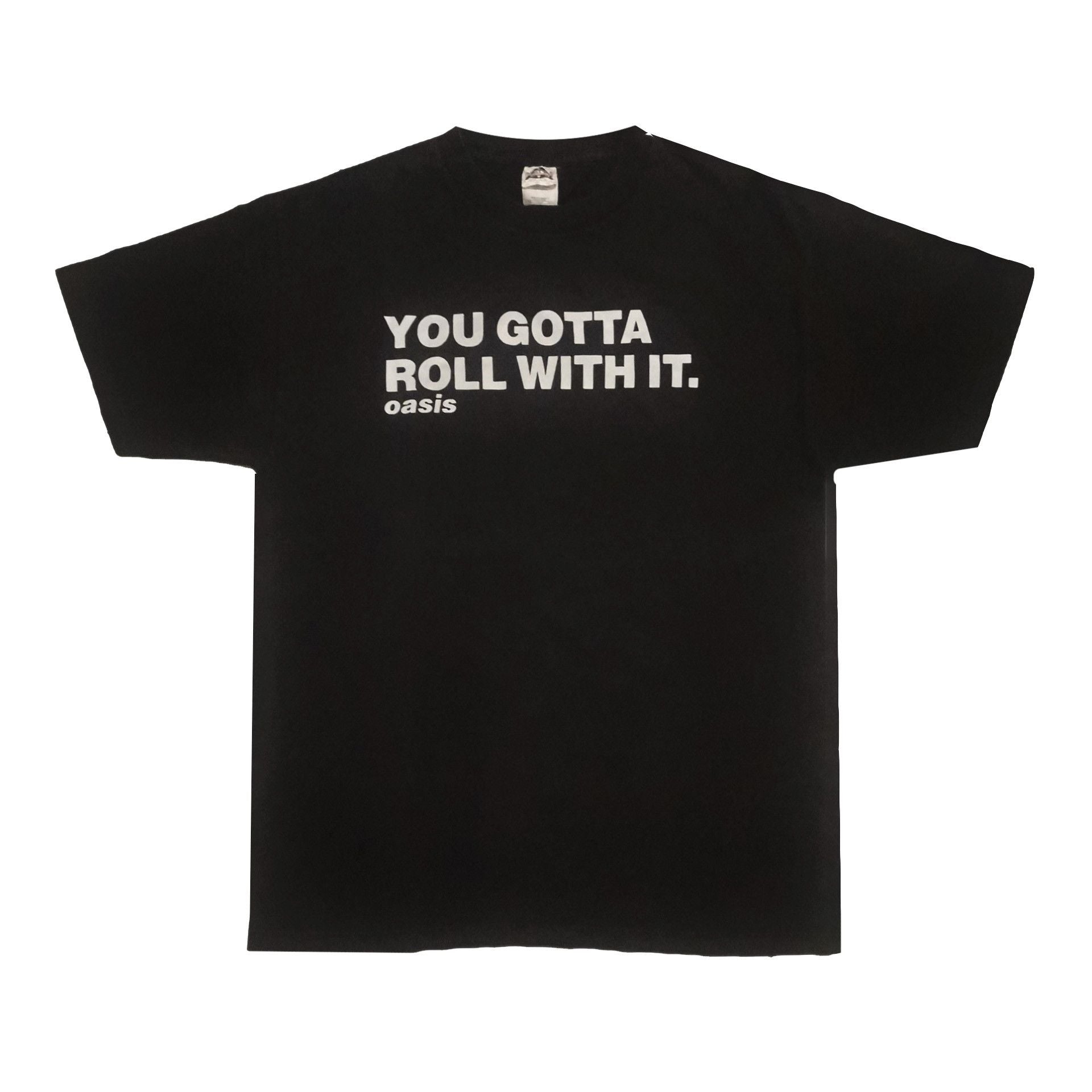 Band Tees Oasis T Shirt Y2k Roll With It Britpop Radiohead Shoegaze Hoodie, Sweatshirt | PodTeesHub.com