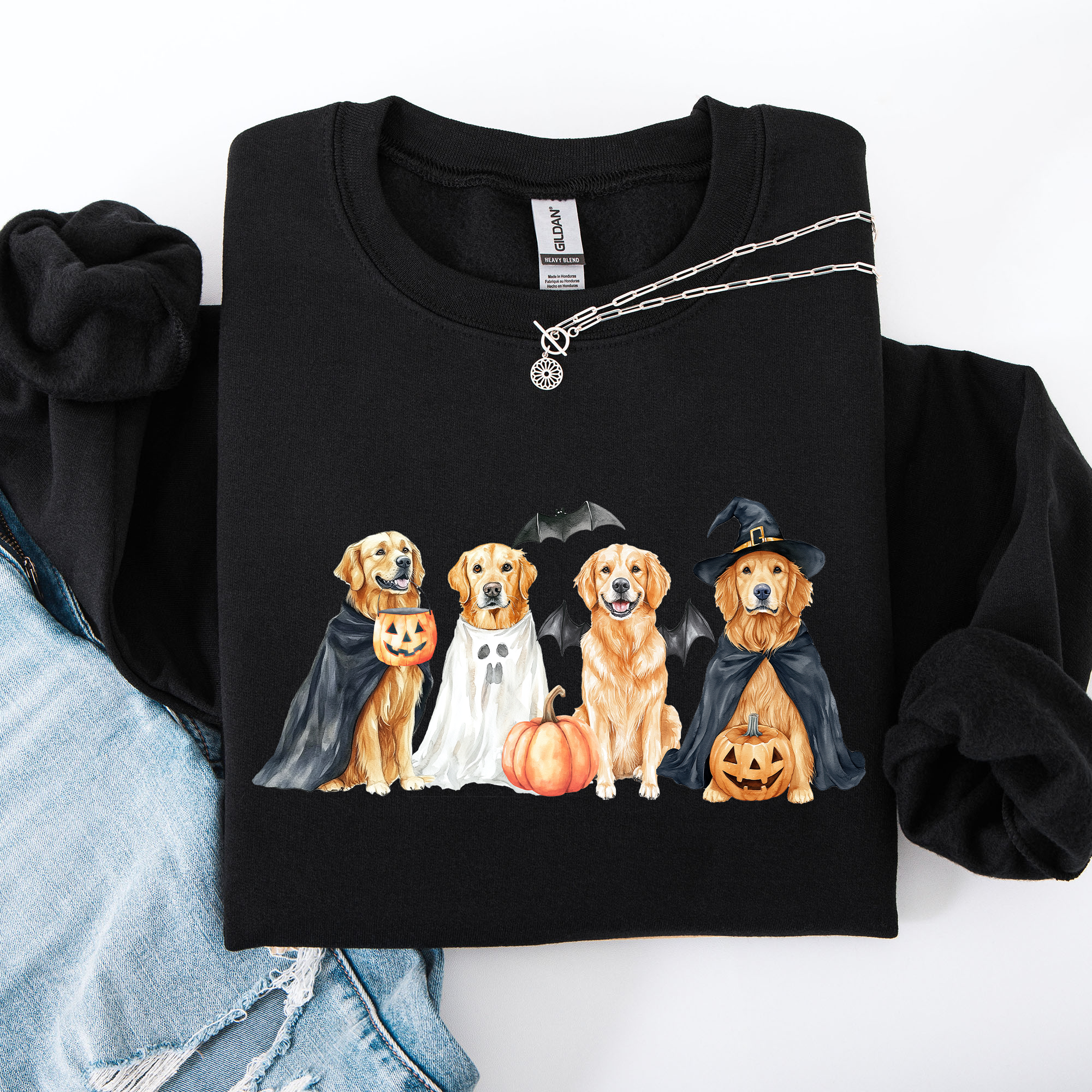 Adorable Halloween Dogs, Bats, Pumpkins Halloween Sweatshirt T-Shirts, Hoodie | PodTeesHub.com