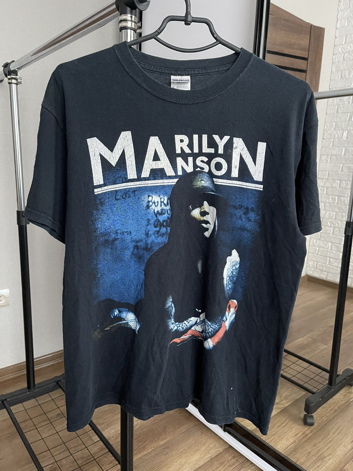 Band Tees Marilyn Manson Vintage Rock Band T Shirt Tee 90s Hoodie, Sweatshirt | PodTeesHub.com