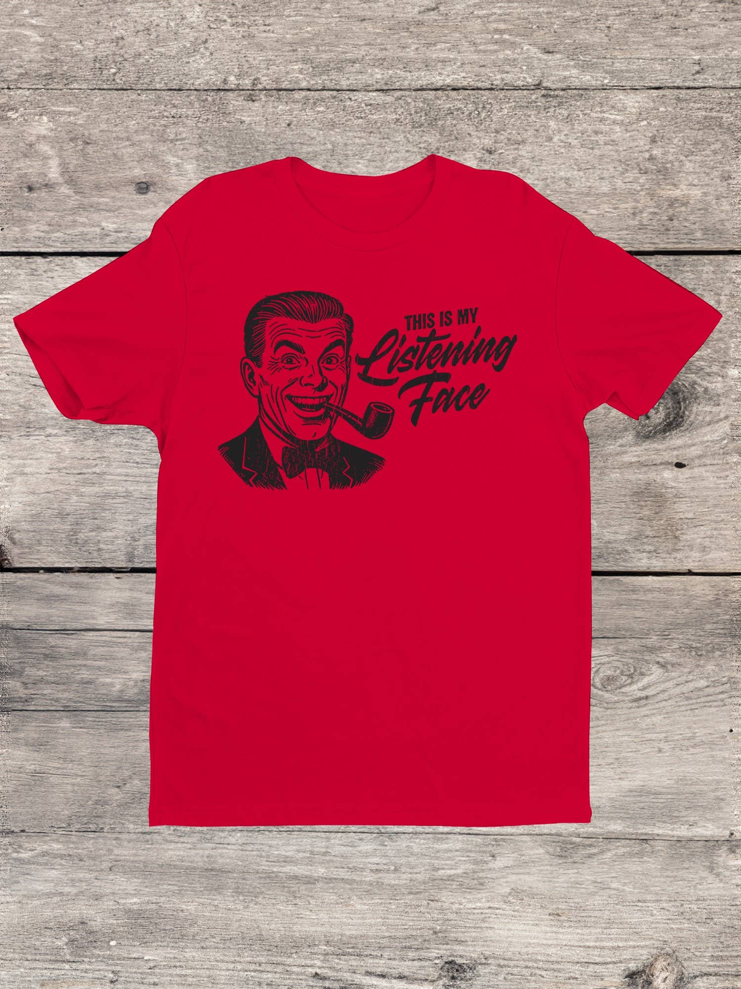 Vintage Listening Face Men's T-Shirt Hoodie, Sweatshirt | PodTeesHub.com