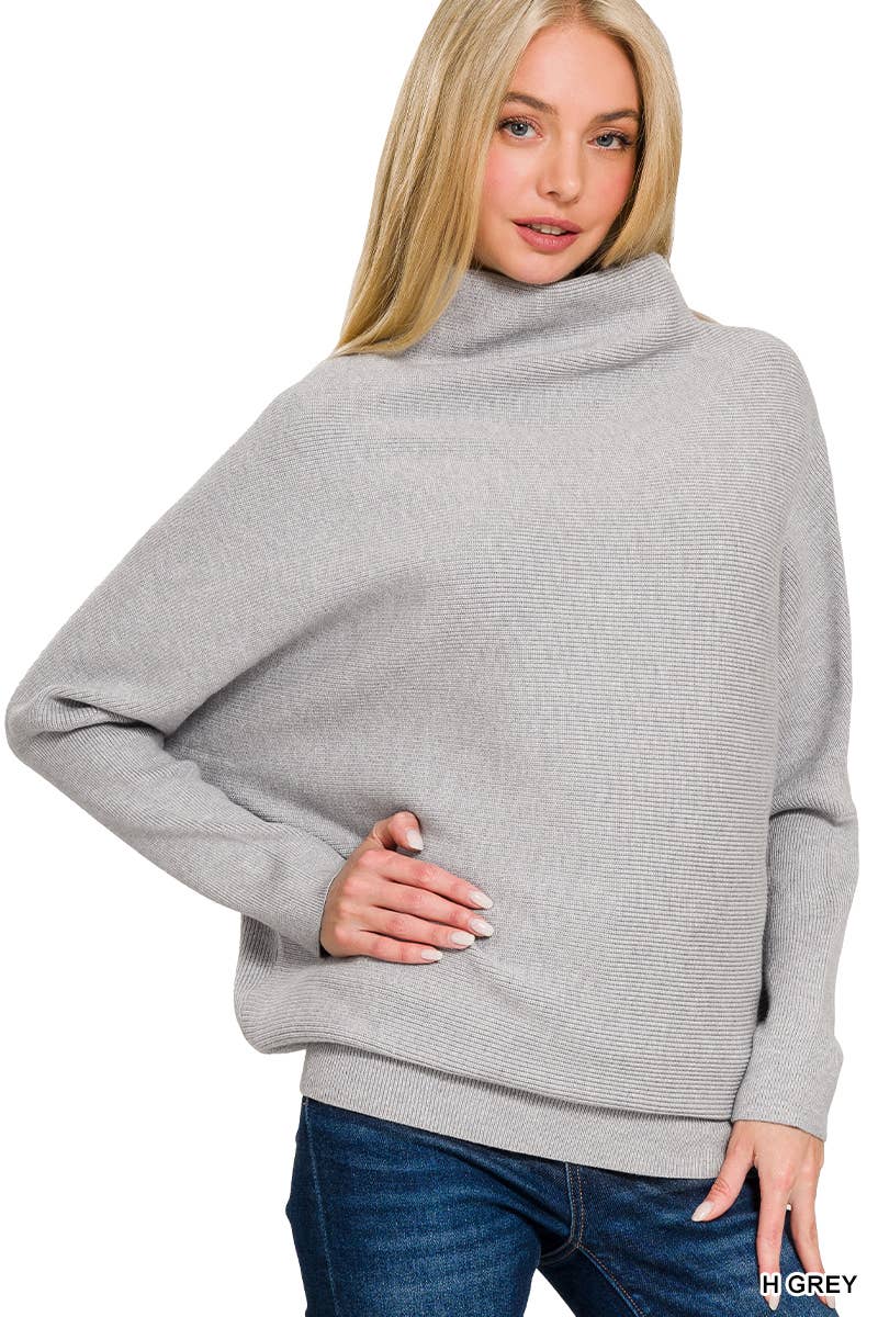 0809 Dolman Sleeve Mock Neck Tunic Sweater SI-26726 T-Shirts, Hoodie, Sweatshirt | PodTeesHub.com