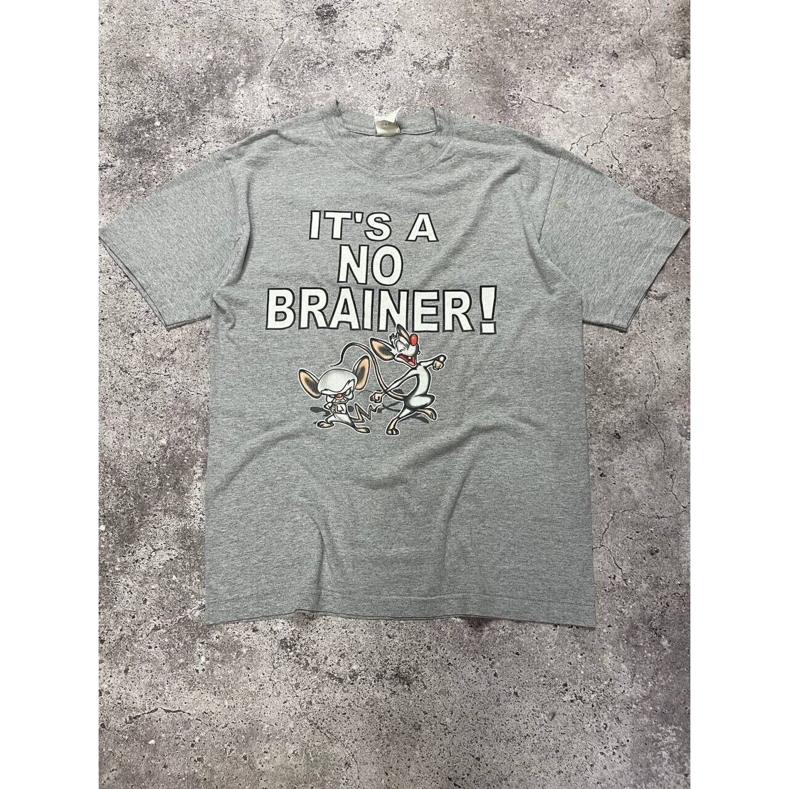Vintage Funny M Graphic T Shirt Pinky And The Brain Cartoon Tee Hoodie, Sweatshirt | PodTeesHub.com