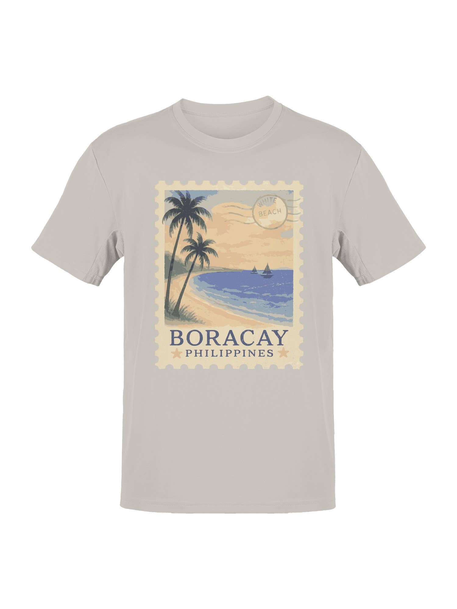 Boracay White Beach Vintage Stamp Men's T-Shirt Hoodie, Sweatshirt | PodTeesHub.com