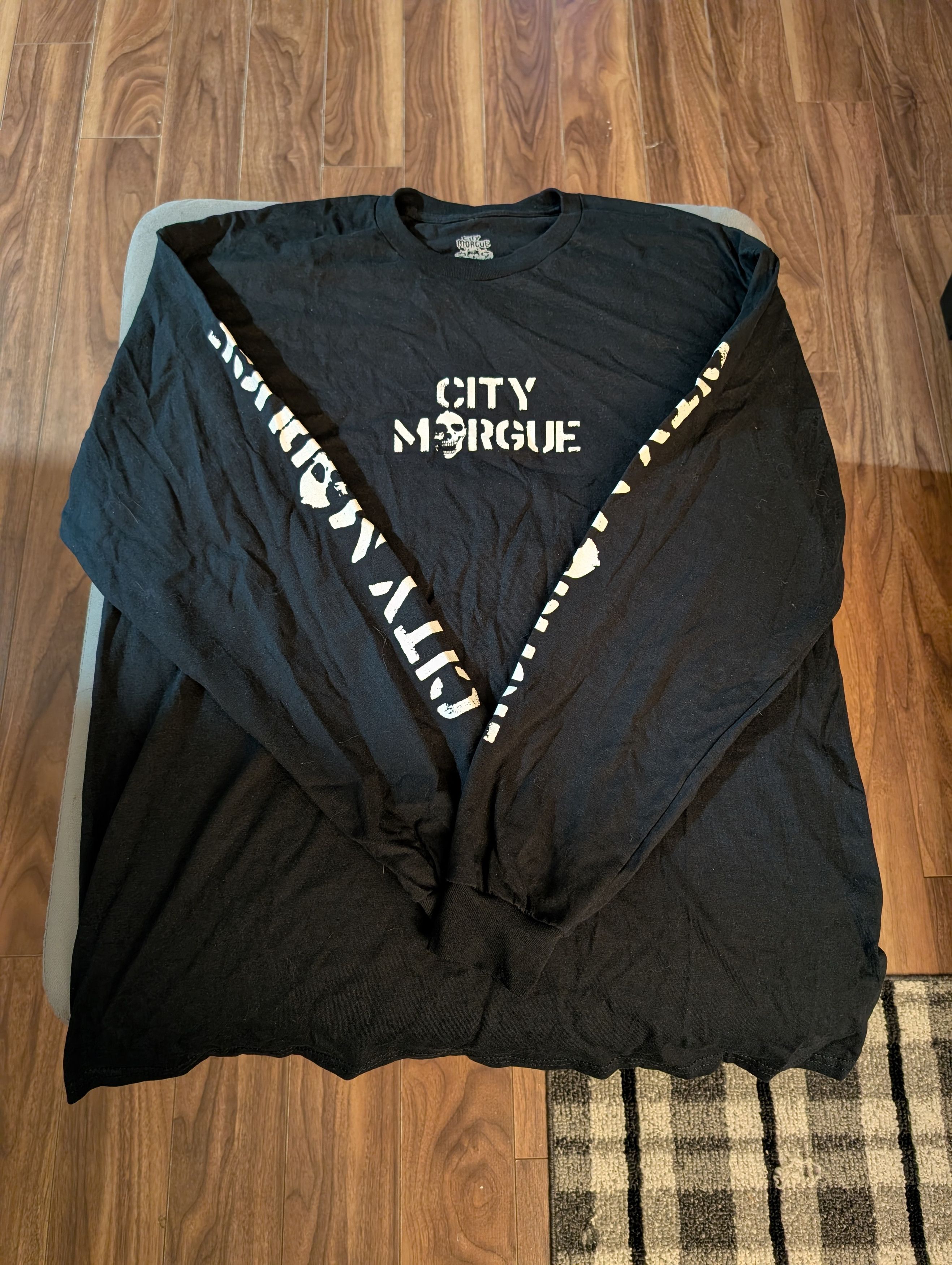 Morgue City Morgue Skull Long Sleeve Long Sleeve T Shirt Hoodie, Sweatshirt | PodTeesHub.com