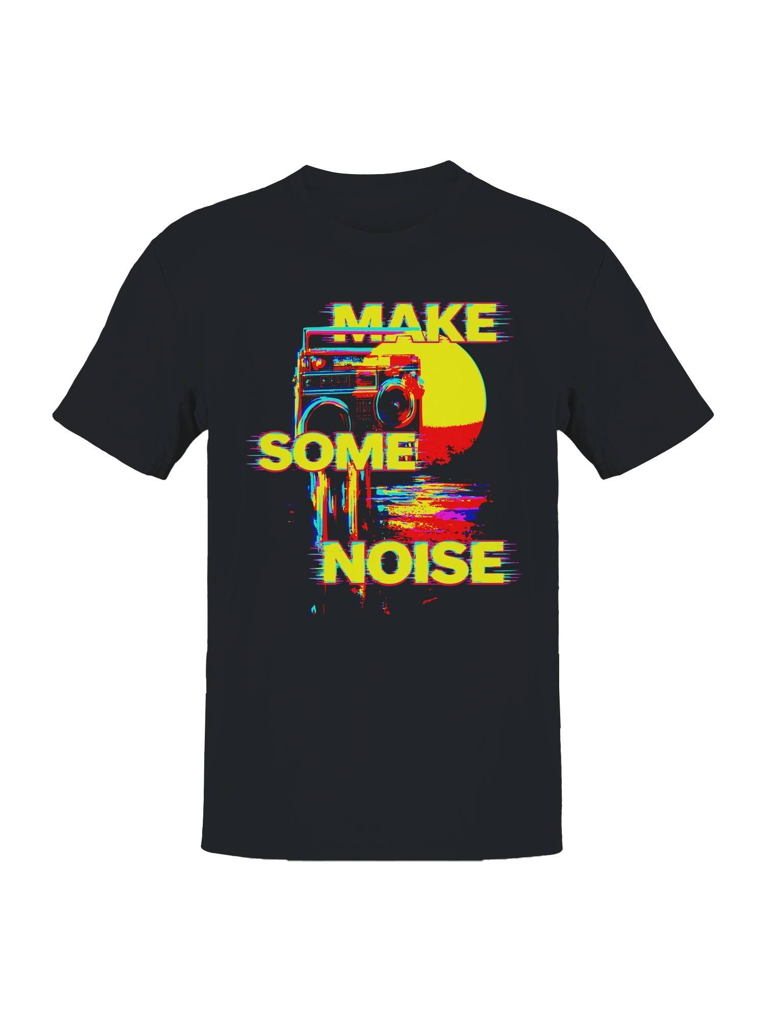 Vibrant Retro Boombox Vibes Men's T-Shirt Hoodie, Sweatshirt | PodTeesHub.com