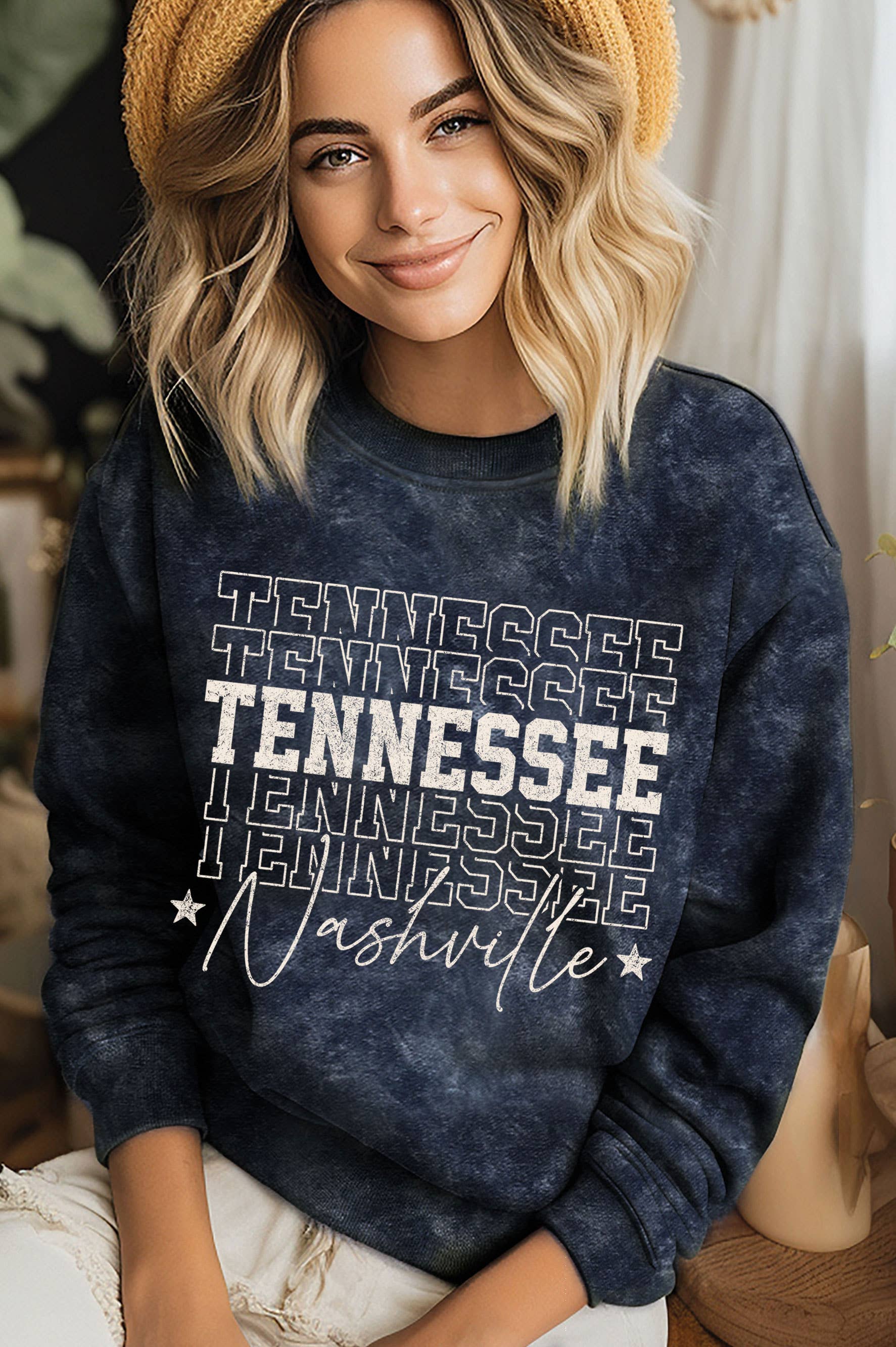 Tennessee Nashville Puff  Mineral Graphic Brushed Sweatshirt T-Shirts, Hoodie | PodTeesHub.com