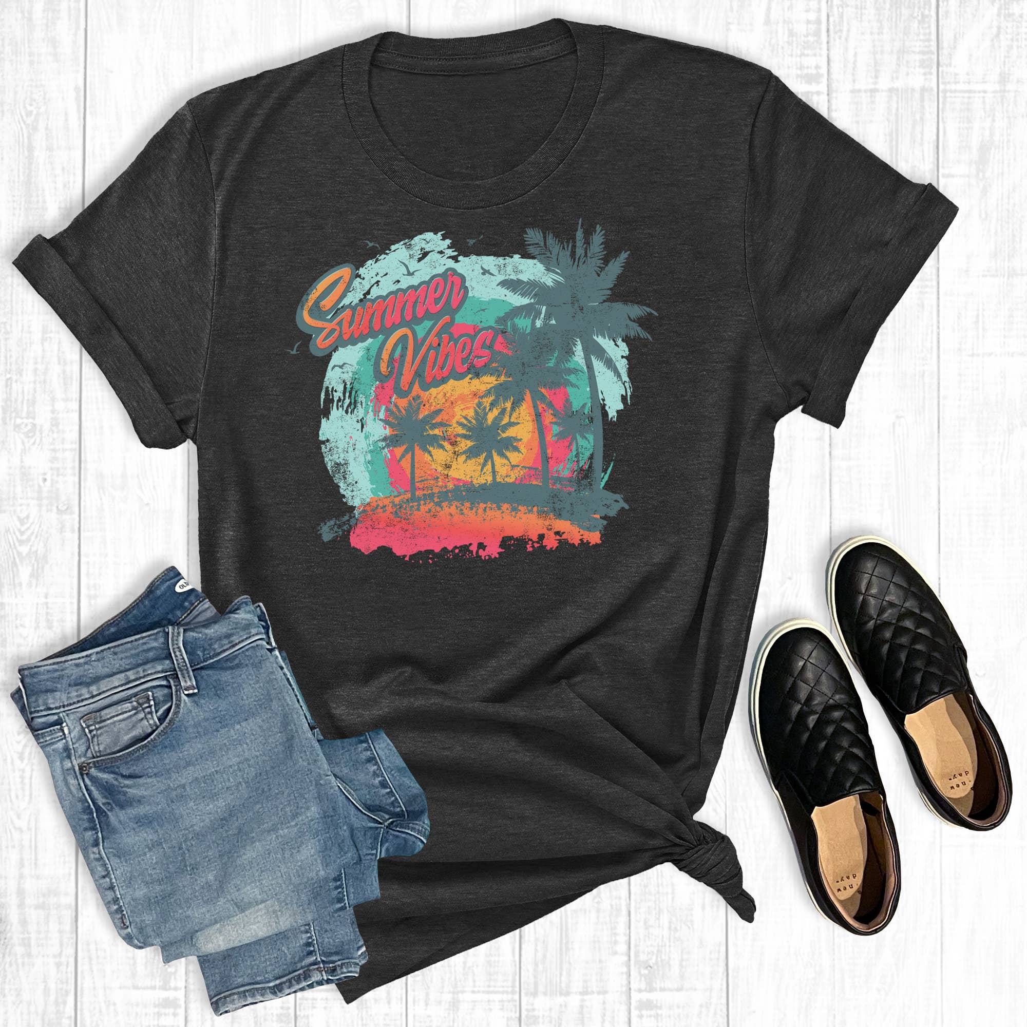 Summer Vibes Graphic Tee Hoodie, Sweatshirt | PodTeesHub.com
