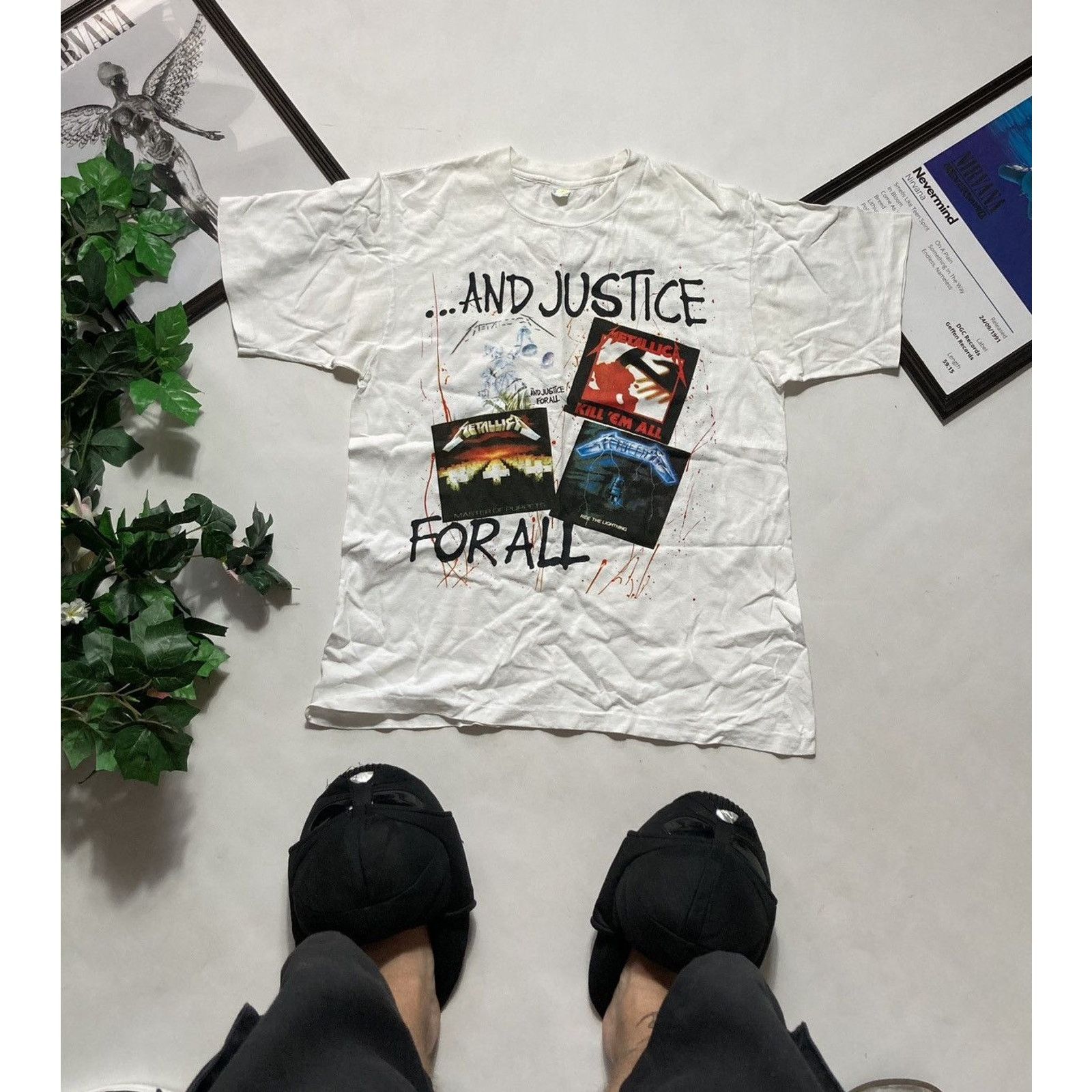 80s Metallica And Justice For All Album Tour T Shirt Rare Hoodie, Sweatshirt | PodTeesHub.com