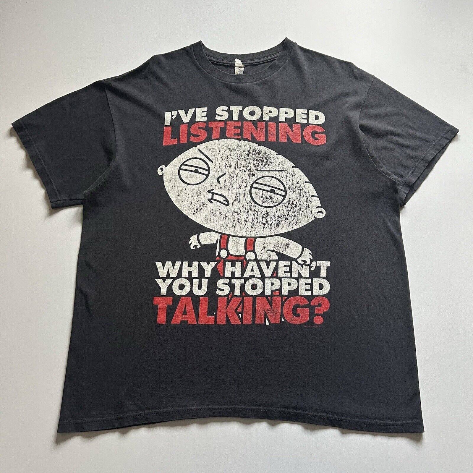 Vintage Y2k Family Guy T Shirt Xl Stewie Griffin Funny Faded Hoodie, Sweatshirt | PodTeesHub.com