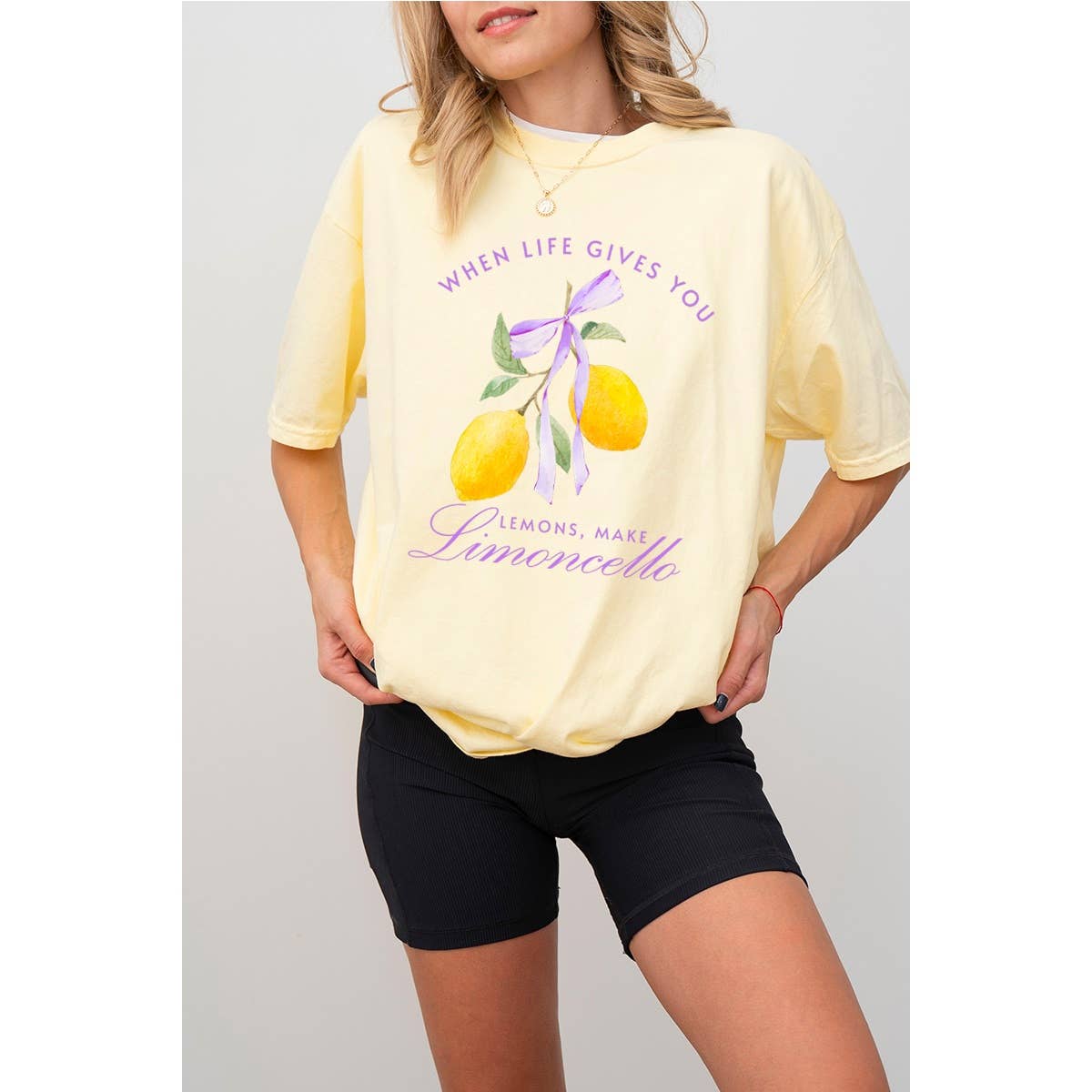 Limoncello Graphic Oversized Tee Hoodie, Sweatshirt | PodTeesHub.com