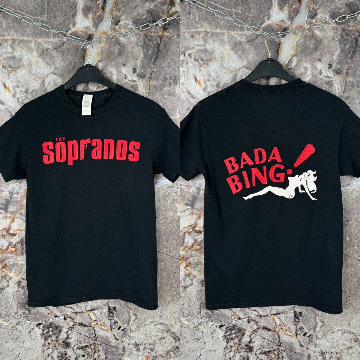 Gildan The Sopranos T Shirt Bada Bing Hbo Tv Series Movie Size S Hoodie, Sweatshirt | PodTeesHub.com