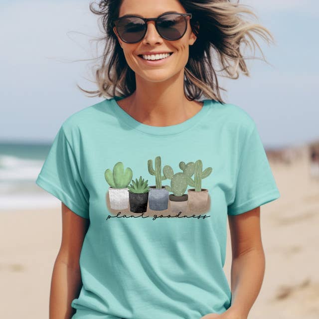Plant Goodness Boho Pigment Dyed Tee Hoodie, Sweatshirt | PodTeesHub.com