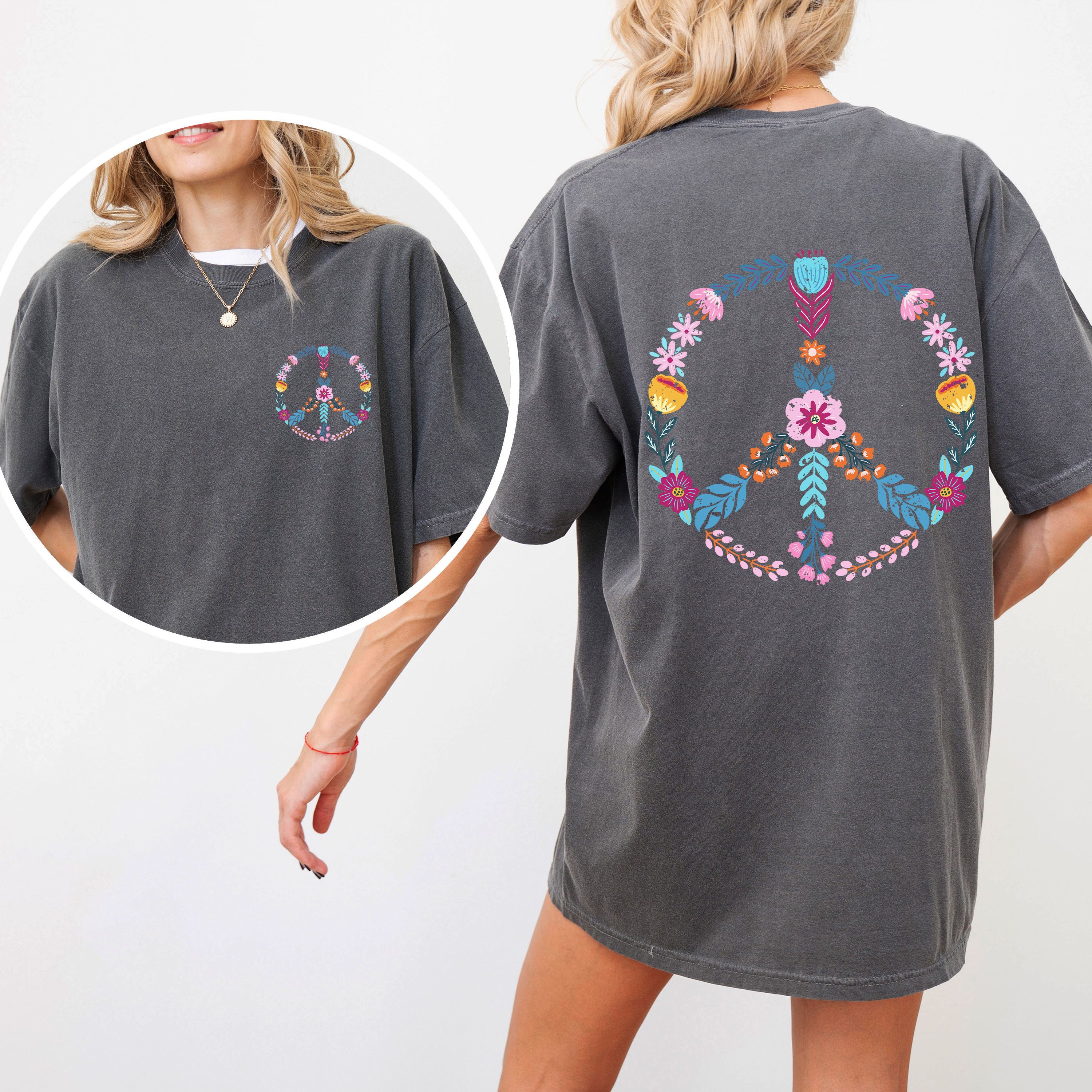 Summer Peace, Floral, Flowers, Beach, Positivity T-Shirt Hoodie, Sweatshirt | PodTeesHub.com