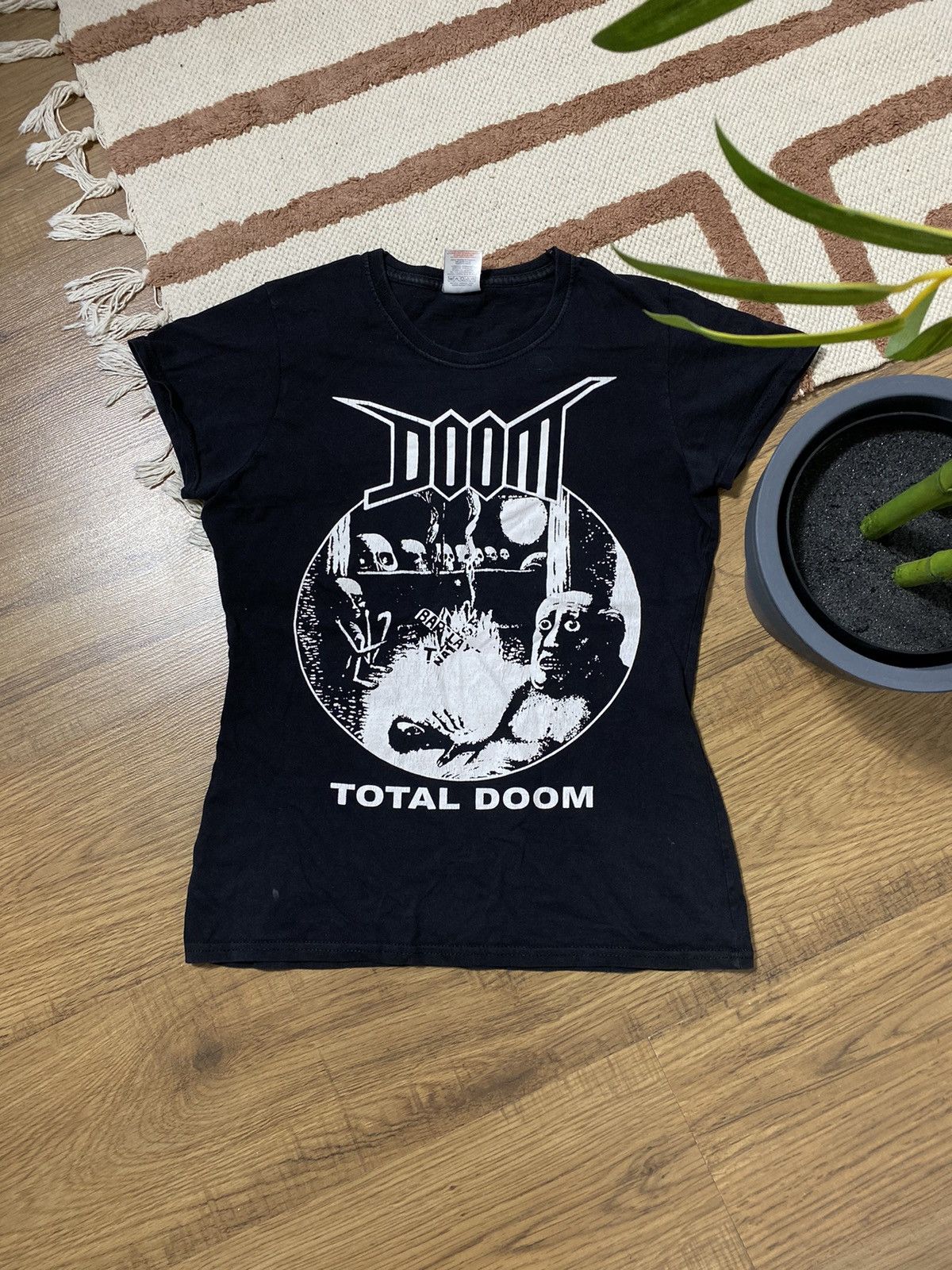 Vintage 1990s Total Doom Band Y2k Printed Tee Hoodie, Sweatshirt | PodTeesHub.com