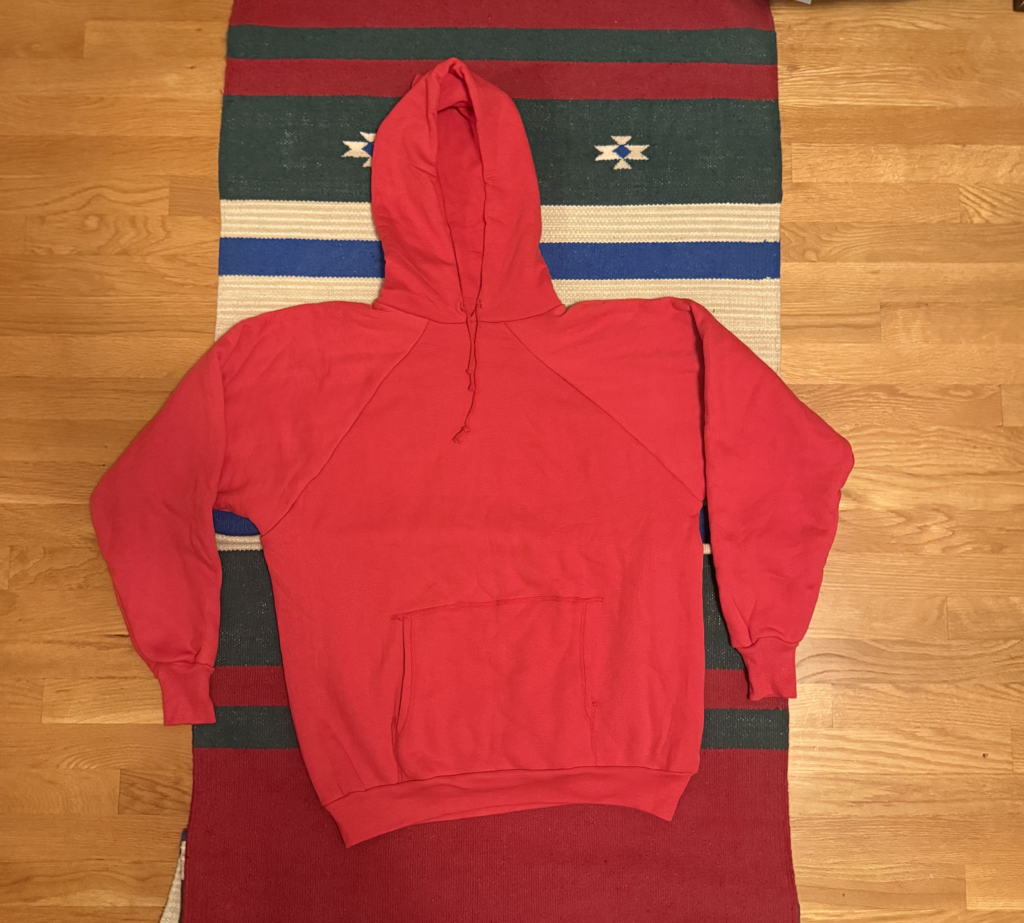Vintage Thermal Lined Hoodie Sweatshirt Red T-Shirts | PodTeesHub.com
