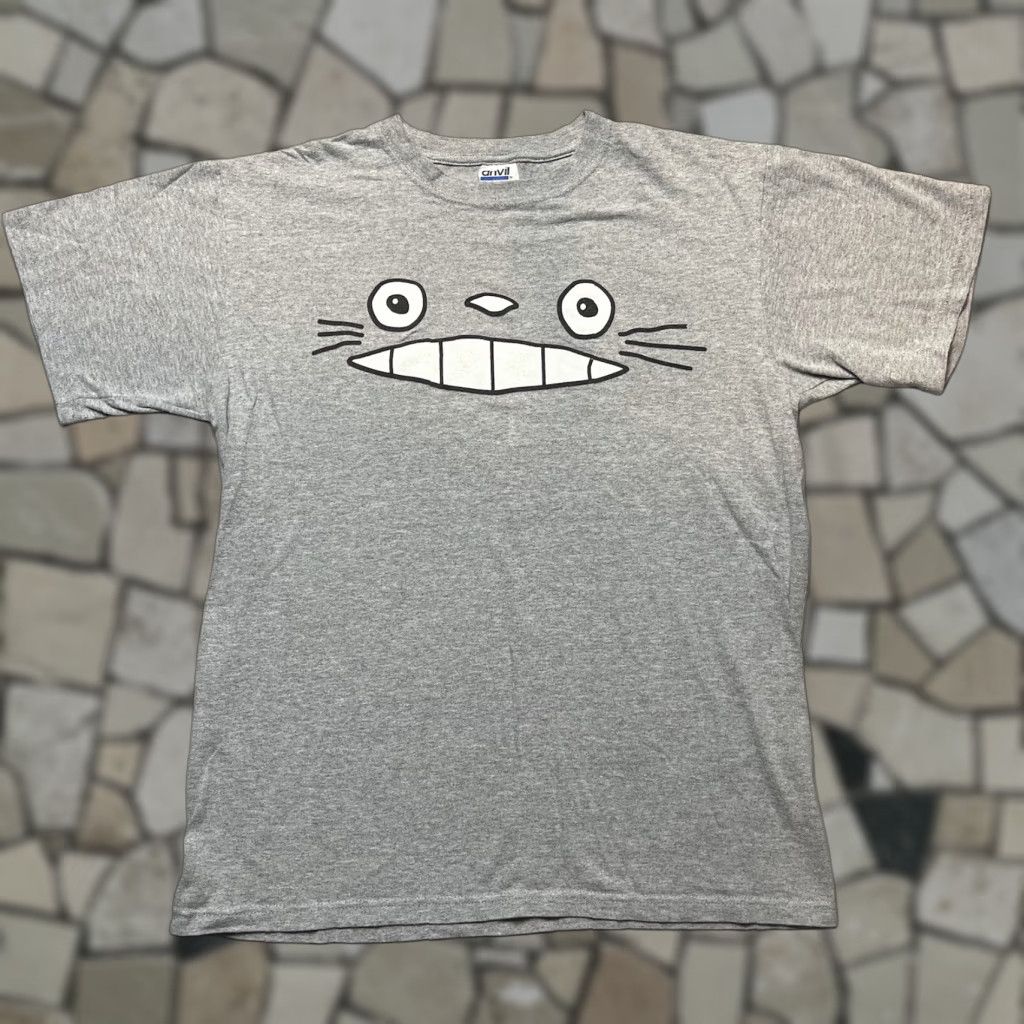 Anvil My Neighbor Totoro Studio Ghibli Big Face Anime Shirt M Gray Short Sleeve Anim T-Shirts, Hoodie, Sweatshirt