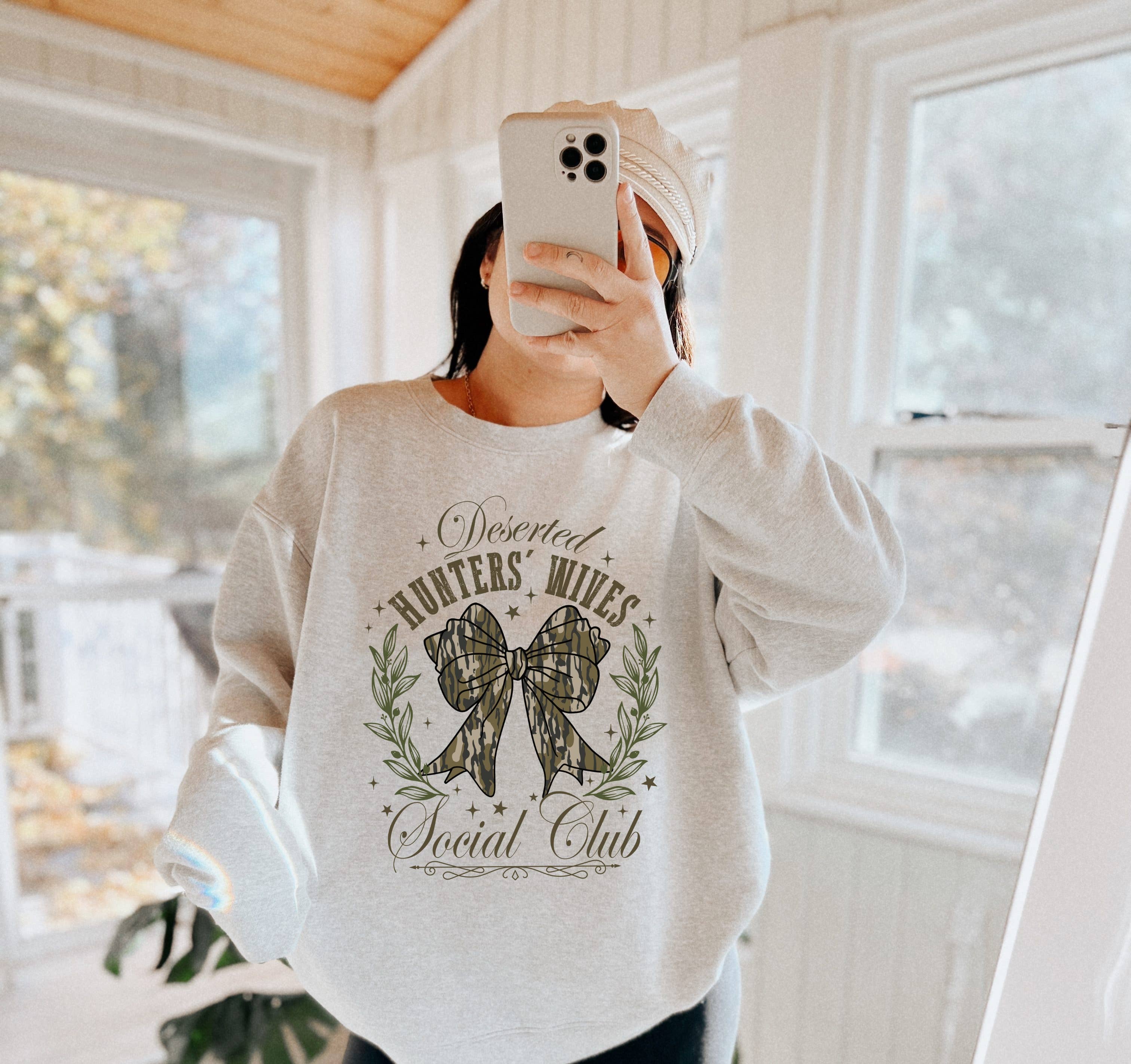 Deserted Hunters Wives Crew Neck Sweatshirt T-Shirts, Hoodie | PodTeesHub.com