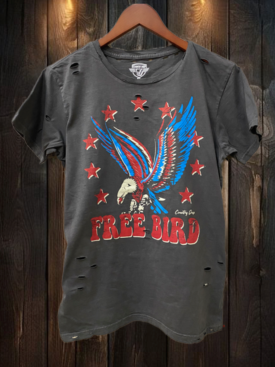 Free Bird 22- 1980's Distressed T-Shirt Hoodie, Sweatshirt | PodTeesHub.com