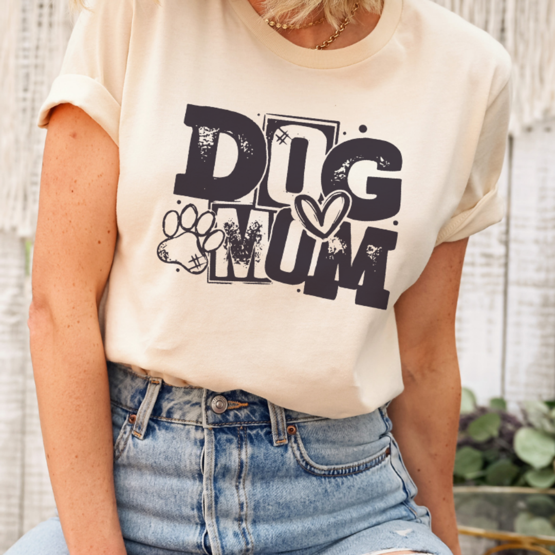 Dog Mom Graphic Tee Dog Lover T-Shirt Hoodie, Sweatshirt | PodTeesHub.com